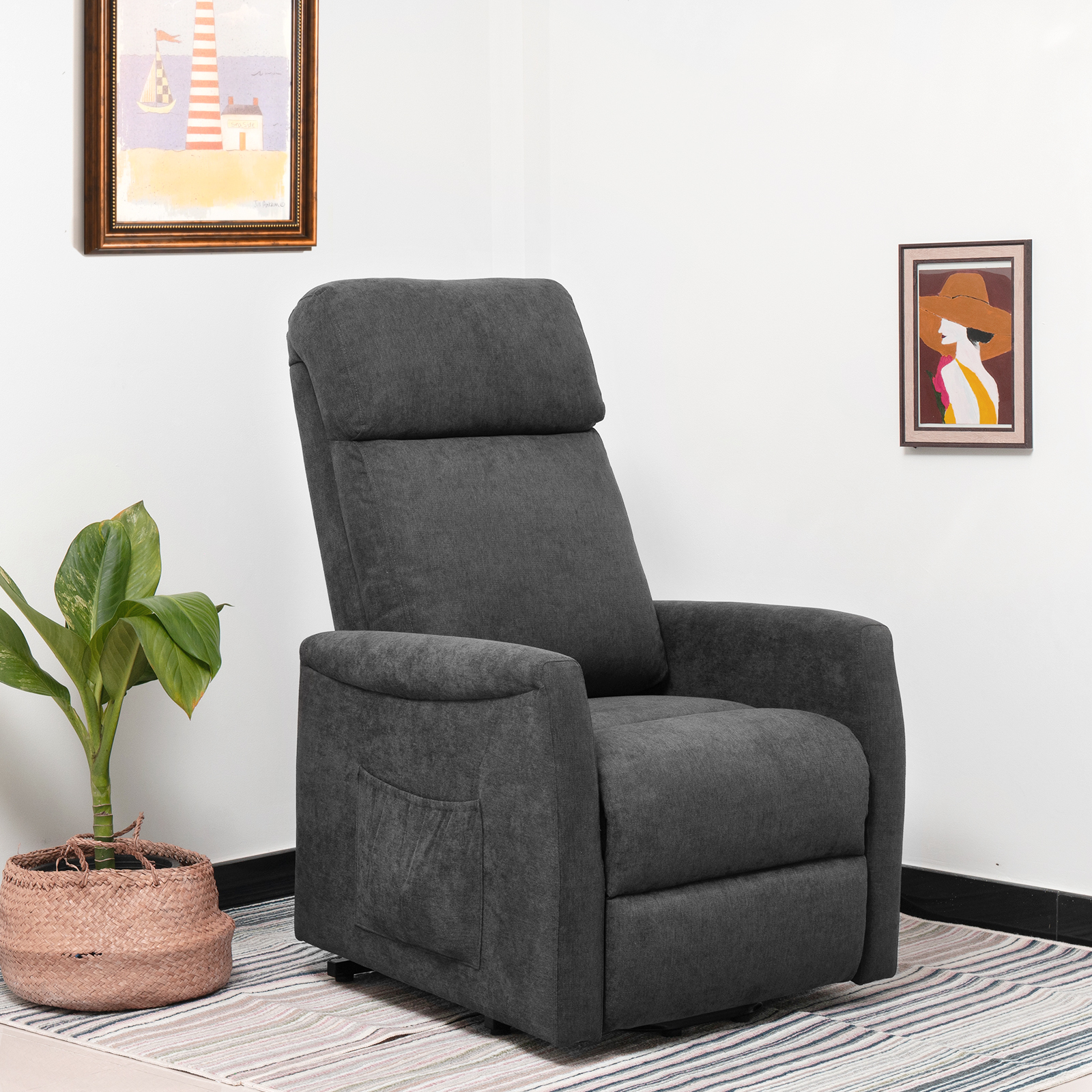 Power Lift Recliner Chair for Elder Ergonomic Lounge Chair w/Wire Remote Control - Picture 12 of 16