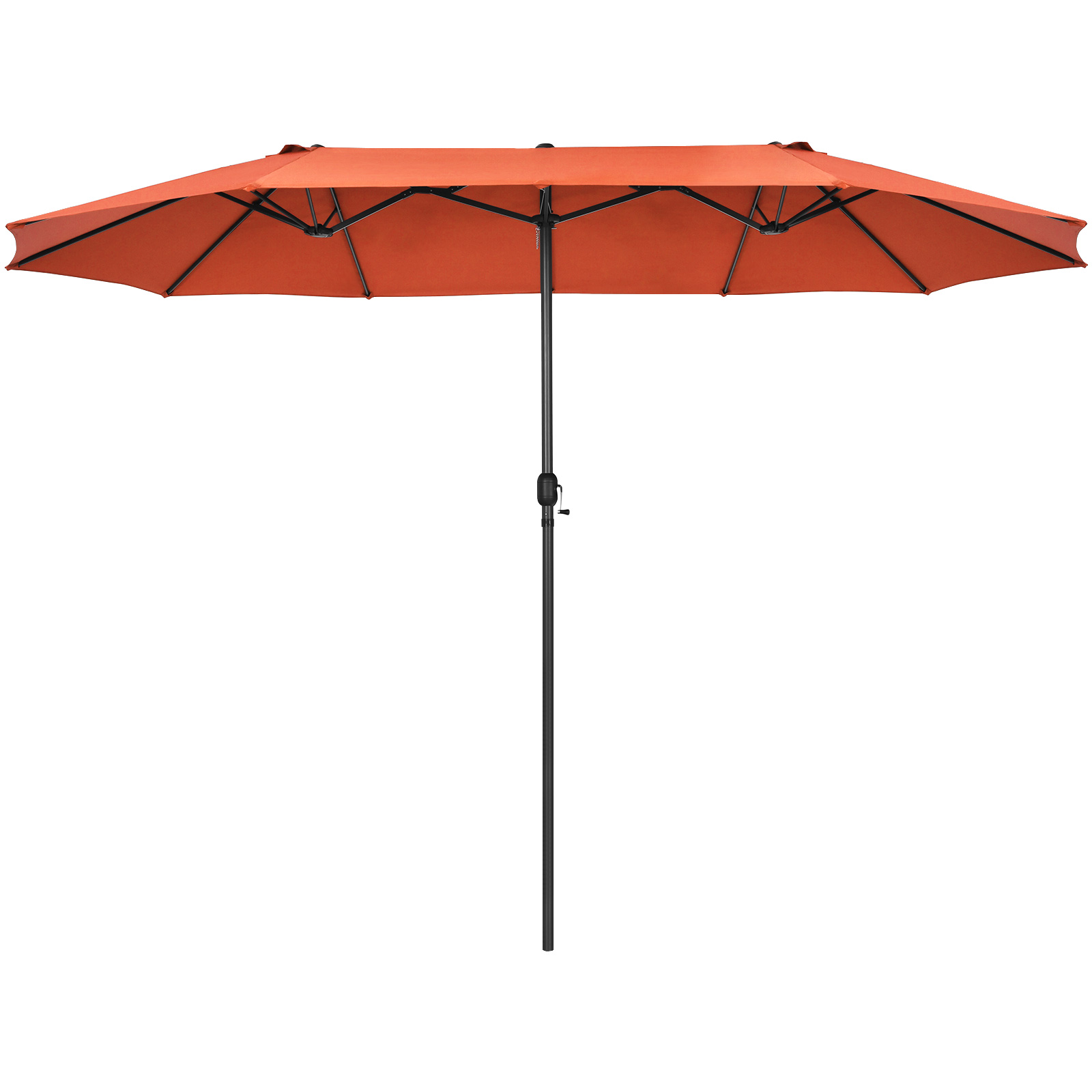 15FT Patio Double-Sided Umbrella Crank Outdoor Garden Market Sun Shade - Picture 32 of 55