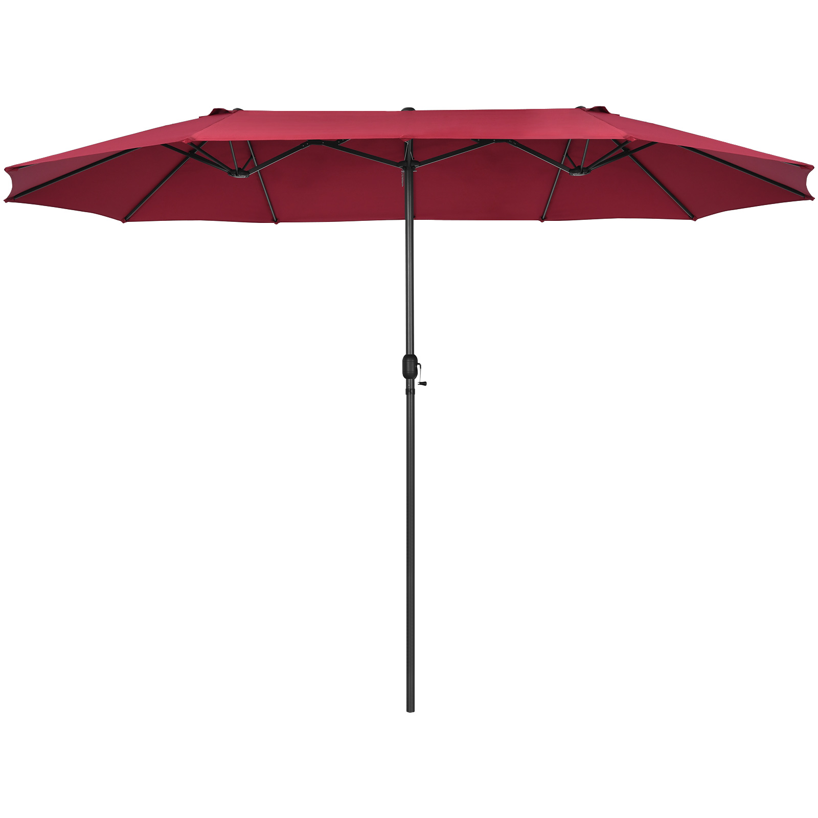 15FT Patio Double-Sided Umbrella Crank Outdoor Garden Market Sun Shade - Picture 48 of 55