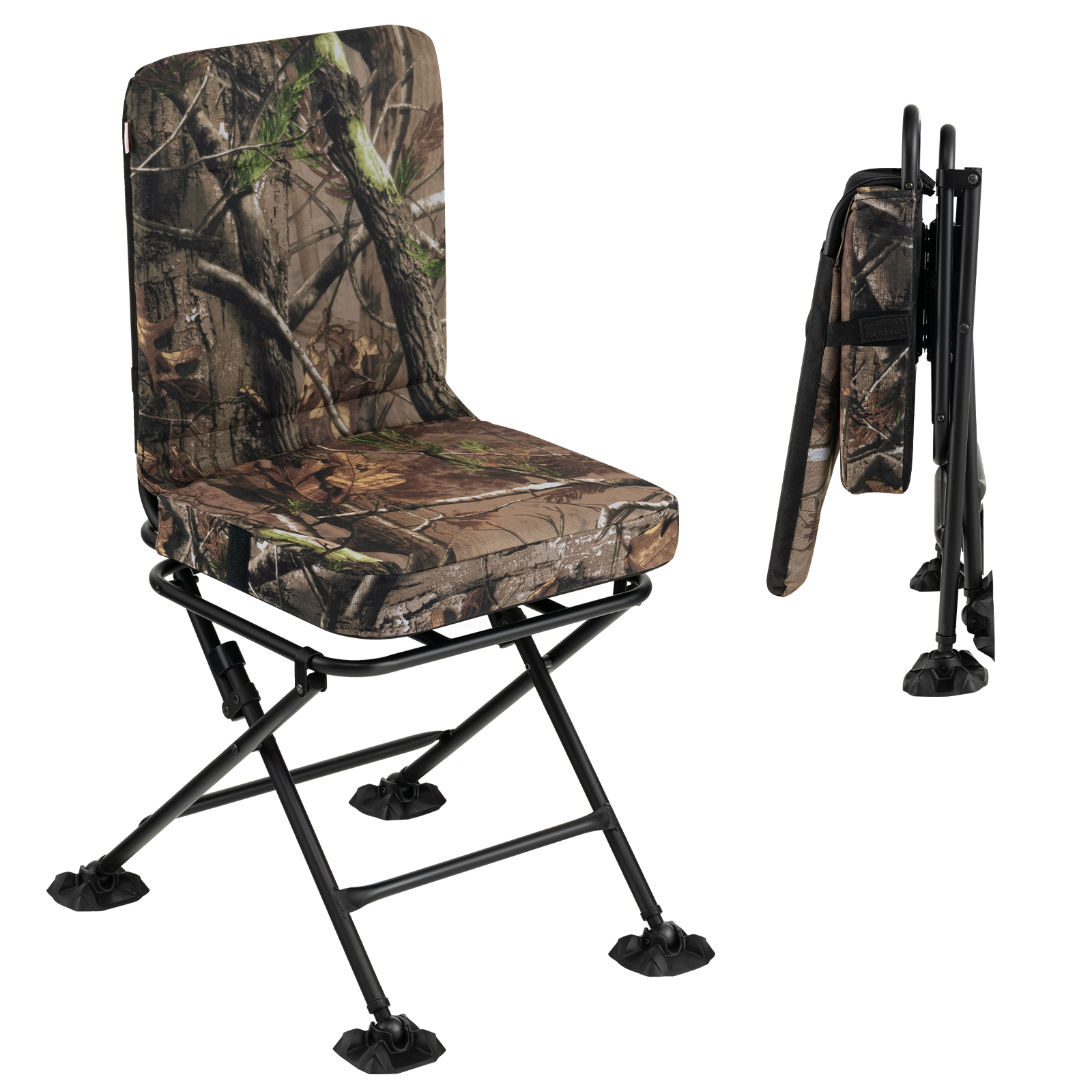 Silla de caza giratoria giratoria de 360° giratoria Rotary con respaldo camuflaje - Imagen 1 de 11