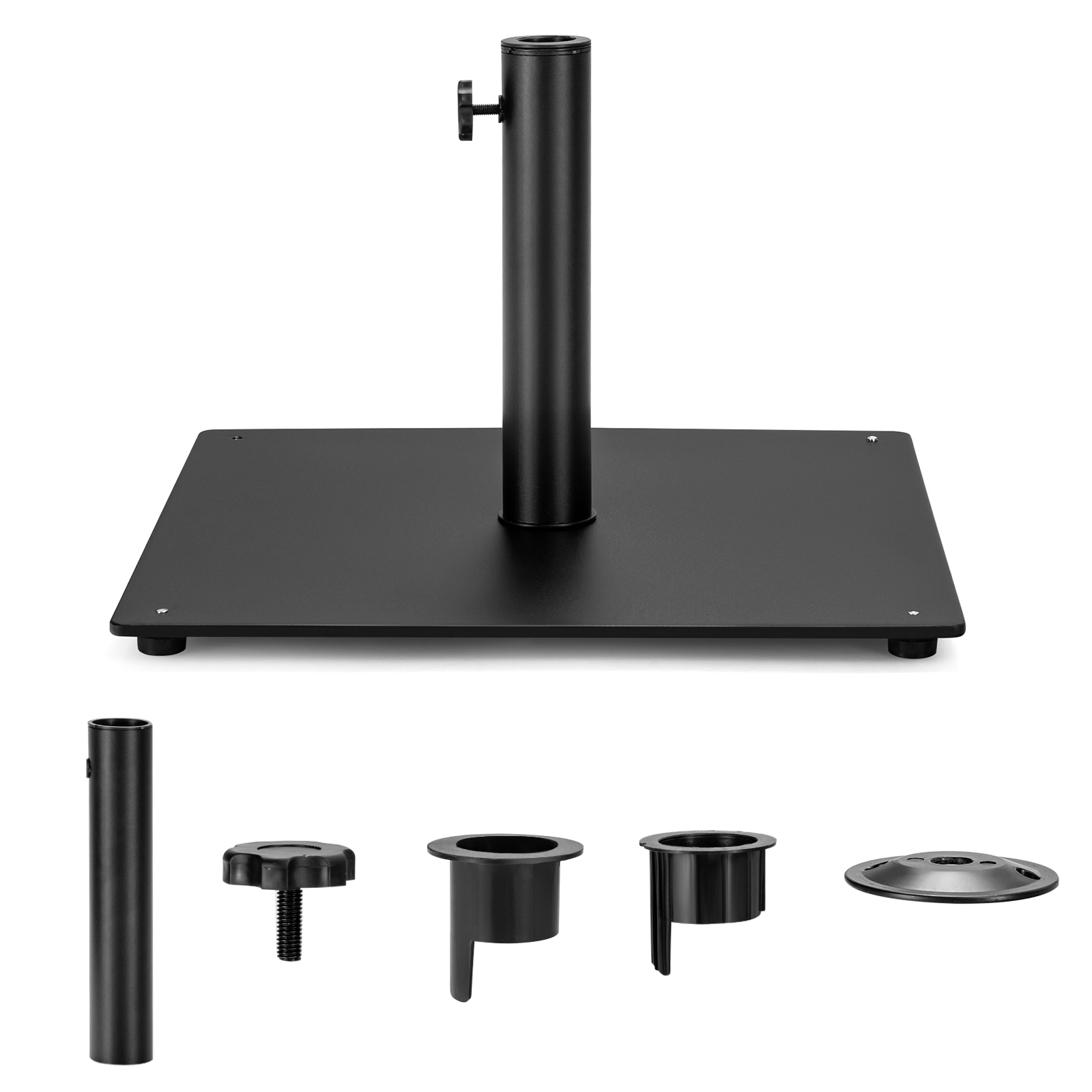 Costway 10ft Solar Lights Patio Umbrella Outdoor W/ 36 LBS Steel Umbrella Stand - Picture 26 of 49