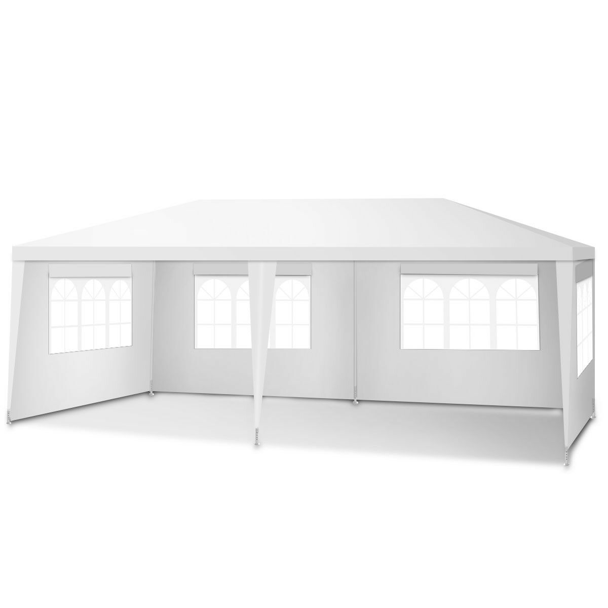 Outdoor 10'x20' Baldachin Zelt Schwerlast Hochzeit Seitenwände mit Tragetasche weiß - Bild 1 von 6