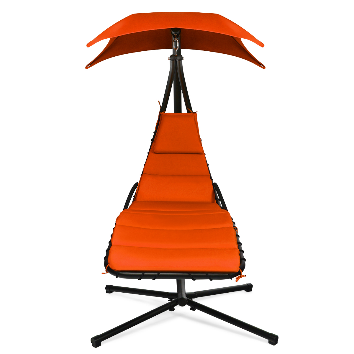 360° Rotating Hanging Swing Chair Hammock Chair Outdoor Pillow Canopy Stand - Picture 36 of 36