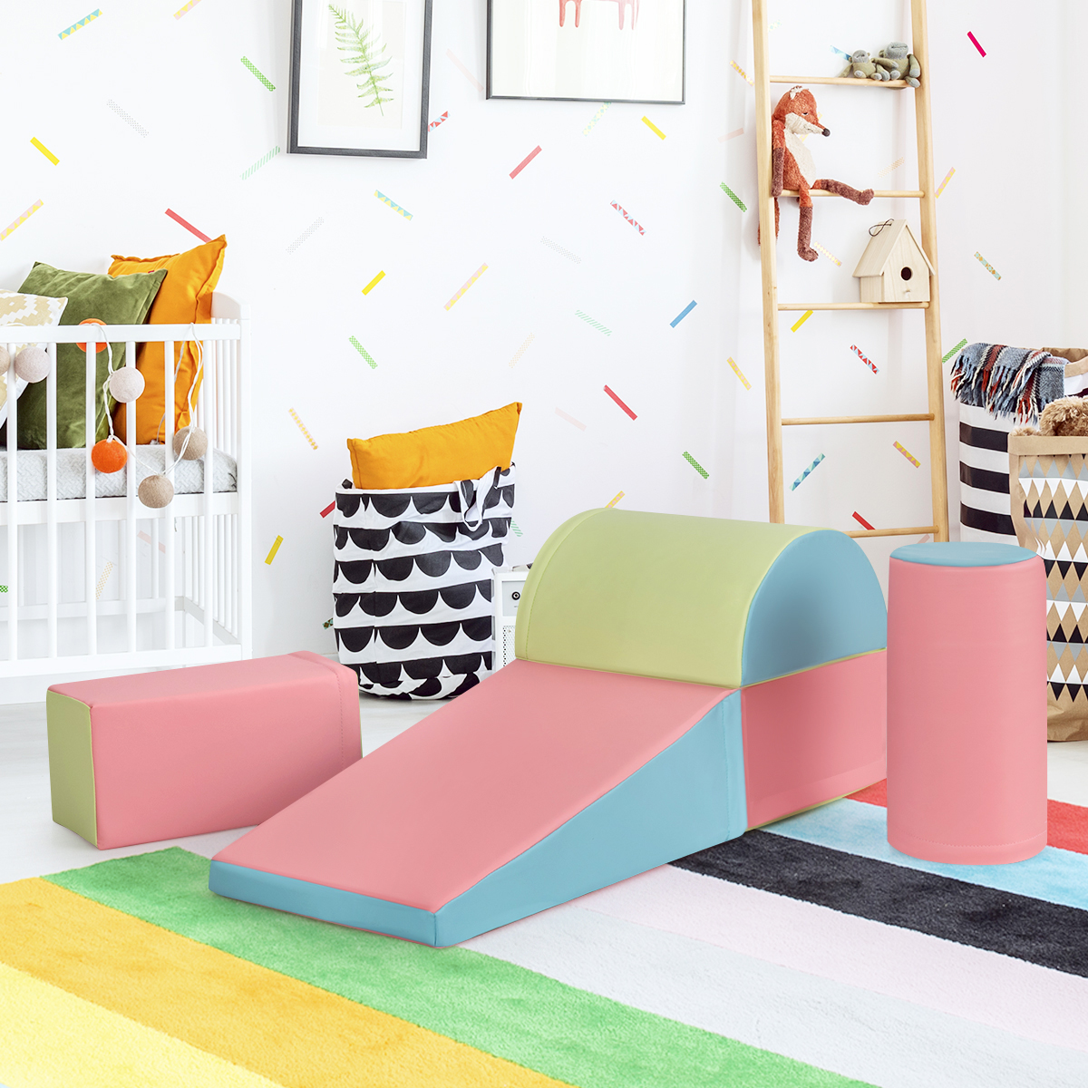 5PCS Toddler Climb Crawl Playset Kids Large Soft Play Foam Blocks Activity Toy - Picture 46 of 71