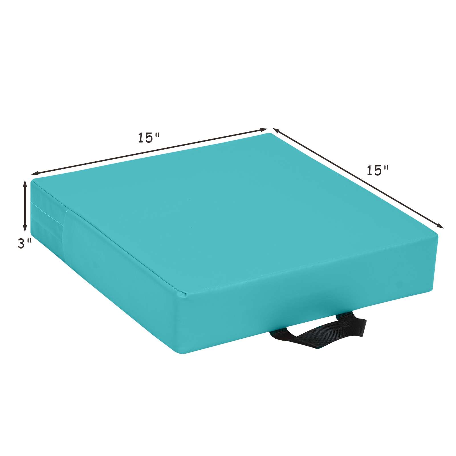 6 Stück 15 Zoll Quadratisch Kleinkind Bodenkissen Flexibler Weichschaum Sitz mit Griffen - Bild 10 von 12