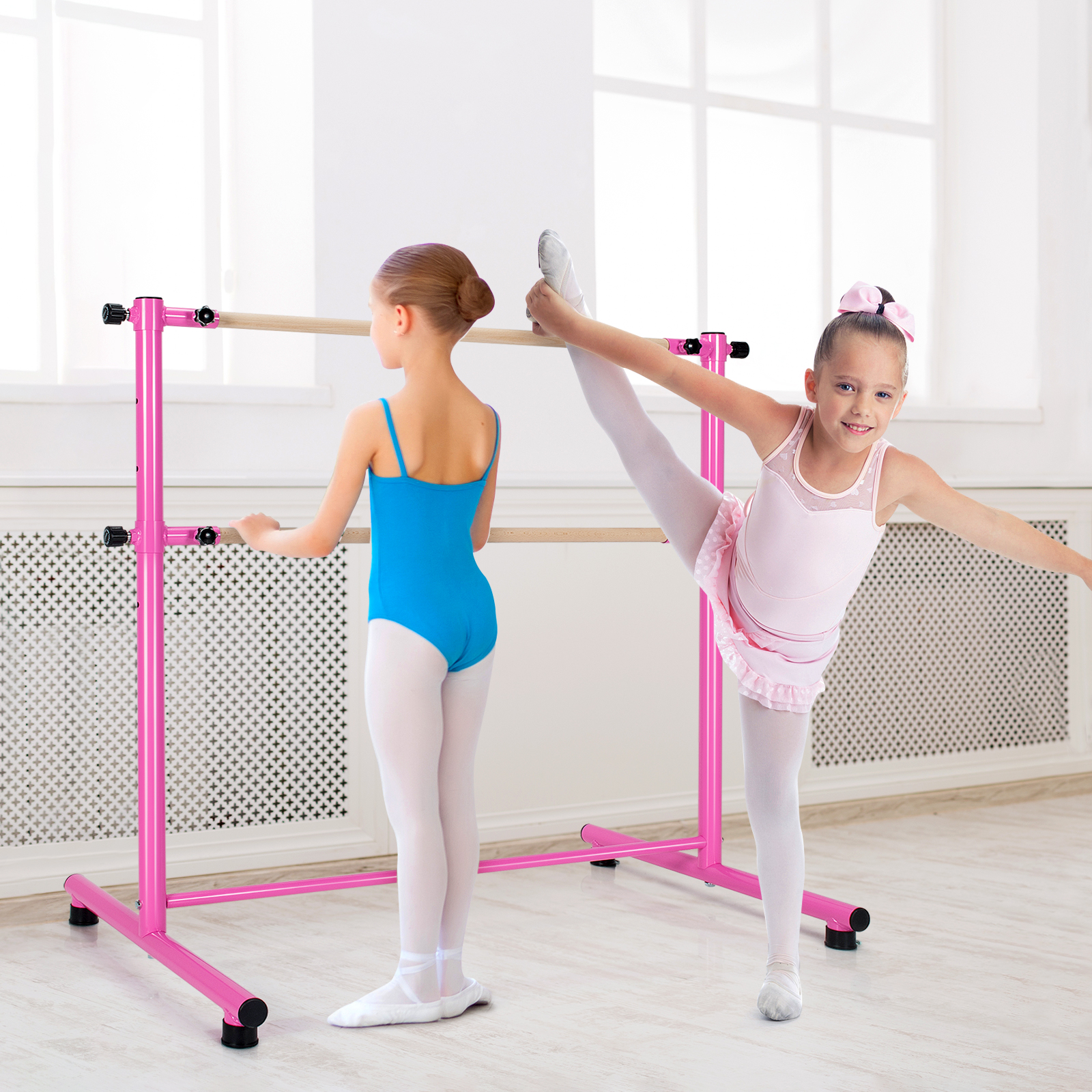 47" Portable Freestanding Ballet Barre for Home School Dancing Room - Picture 13 of 30