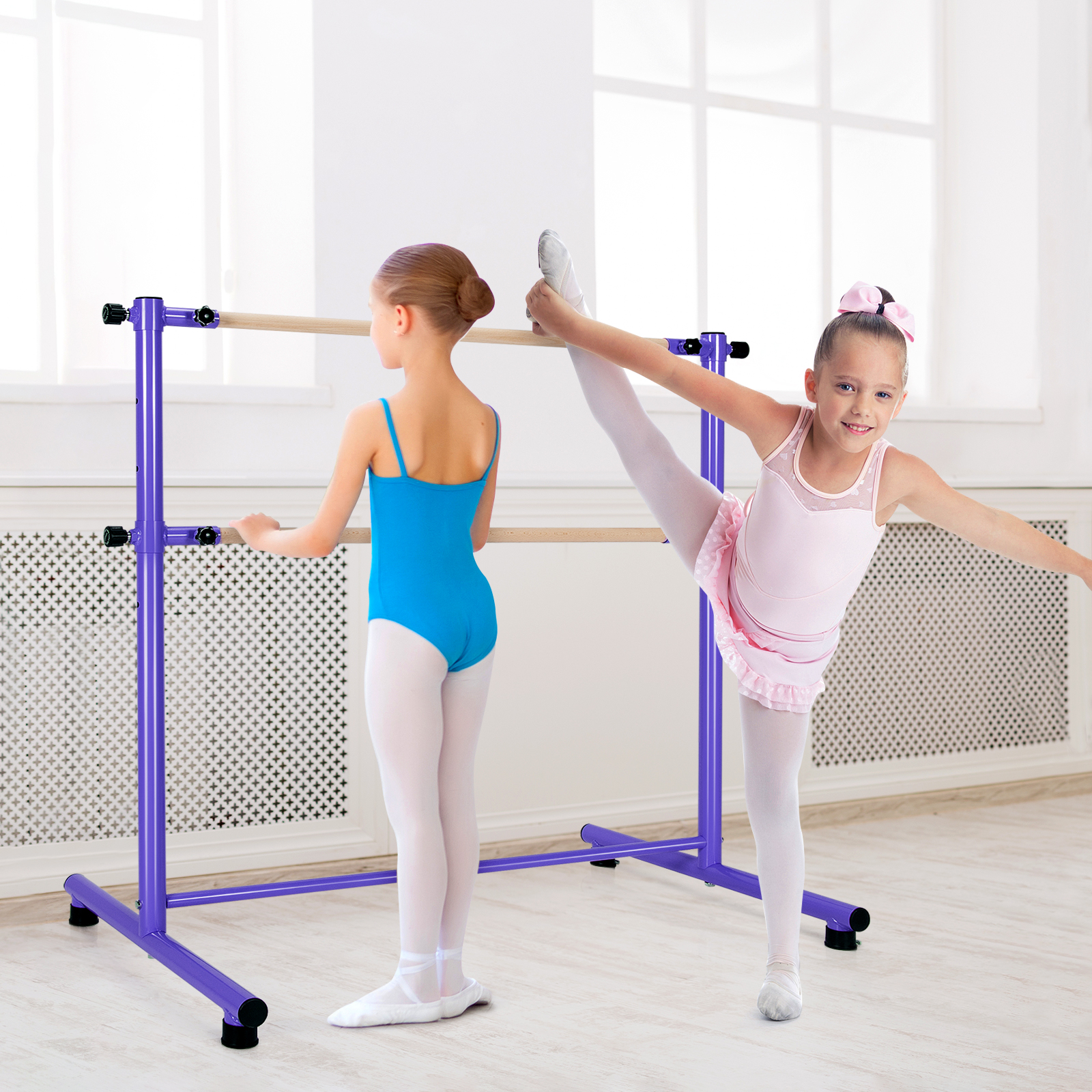 47" Portable Freestanding Ballet Barre for Home School Dancing Room - Picture 23 of 30