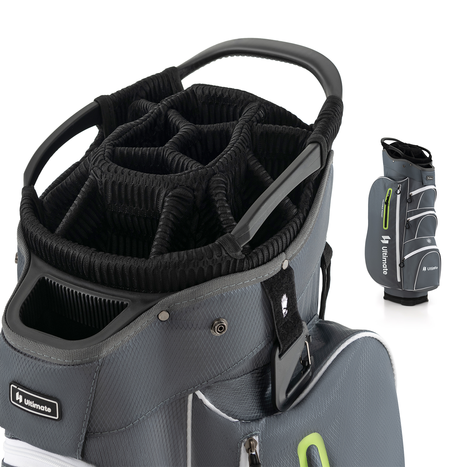 Lightweight Golf Cart Bag W/15 Way Top Divider Individual Putter Well Cooler Bag - Picture 20 of 30