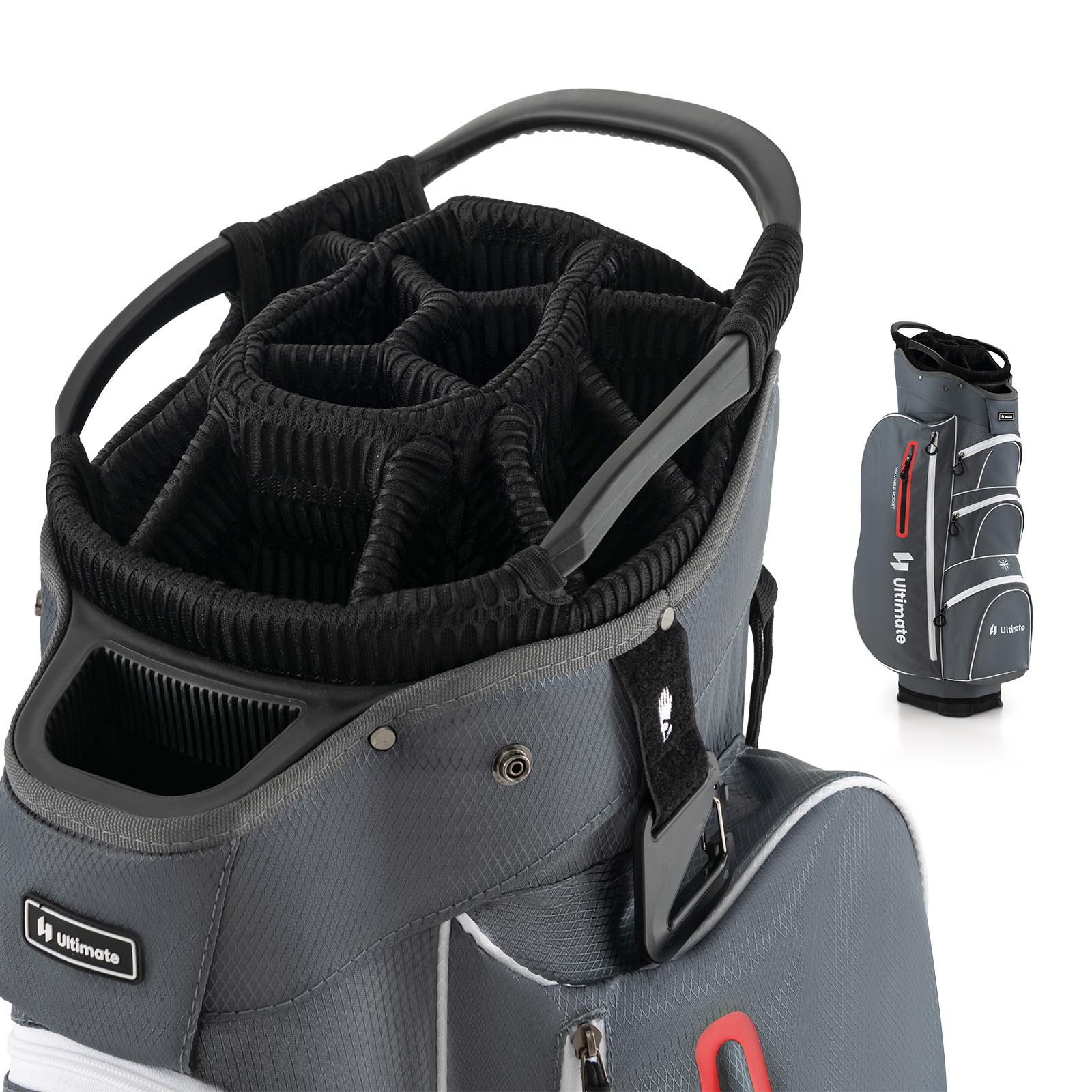 Lightweight Golf Cart Bag W/15 Way Top Divider Individual Putter Well Cooler Bag - Picture 30 of 30