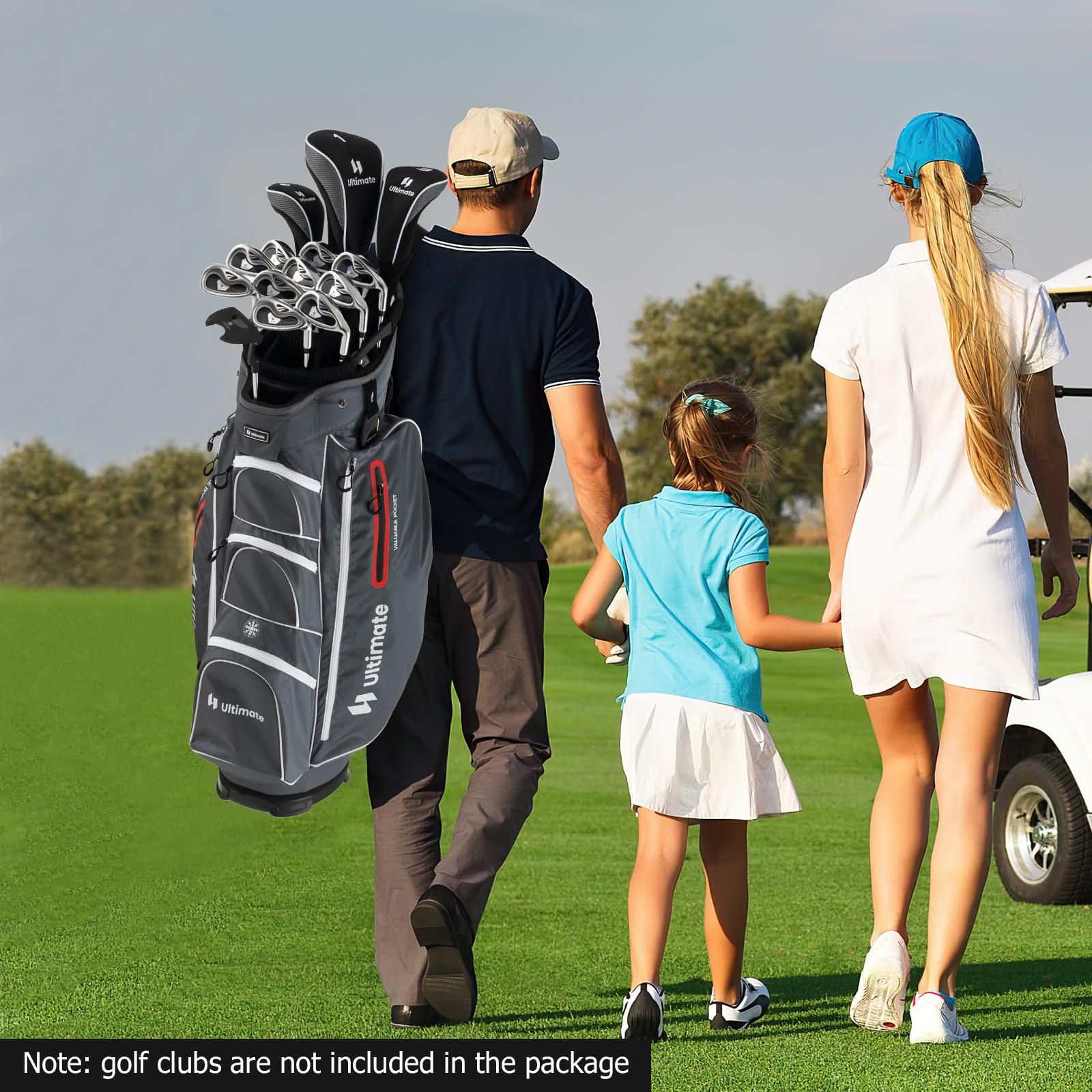 Lightweight Golf Cart Bag W/15 Way Top Divider Individual Putter Well Cooler Bag - Picture 24 of 30