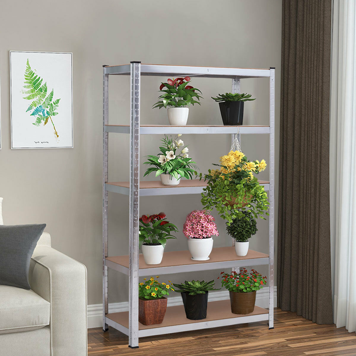 thumbnail image 2 of DAYPLUS 5-Tier Heavy Duty Garage Storage Shelves – Adjustable, Steel & Wood, 875kg Capacity 2 of 2