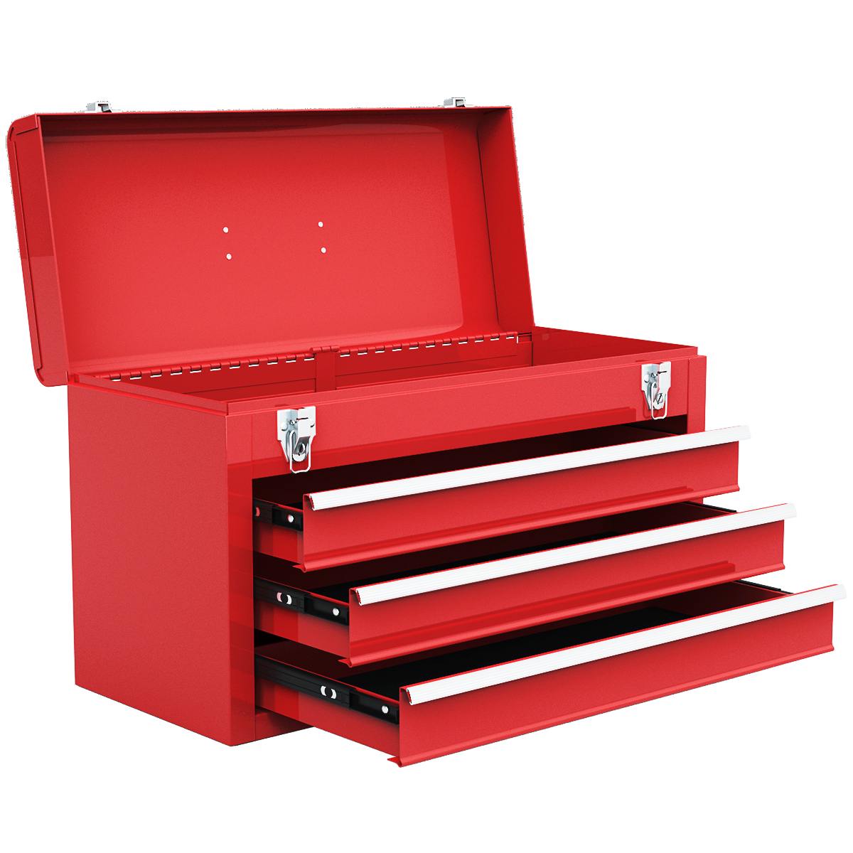 Coffre à outils portable armoire de rangement garage mécanicien organisateur avec 3 tiroirs - Photo 10 sur 12