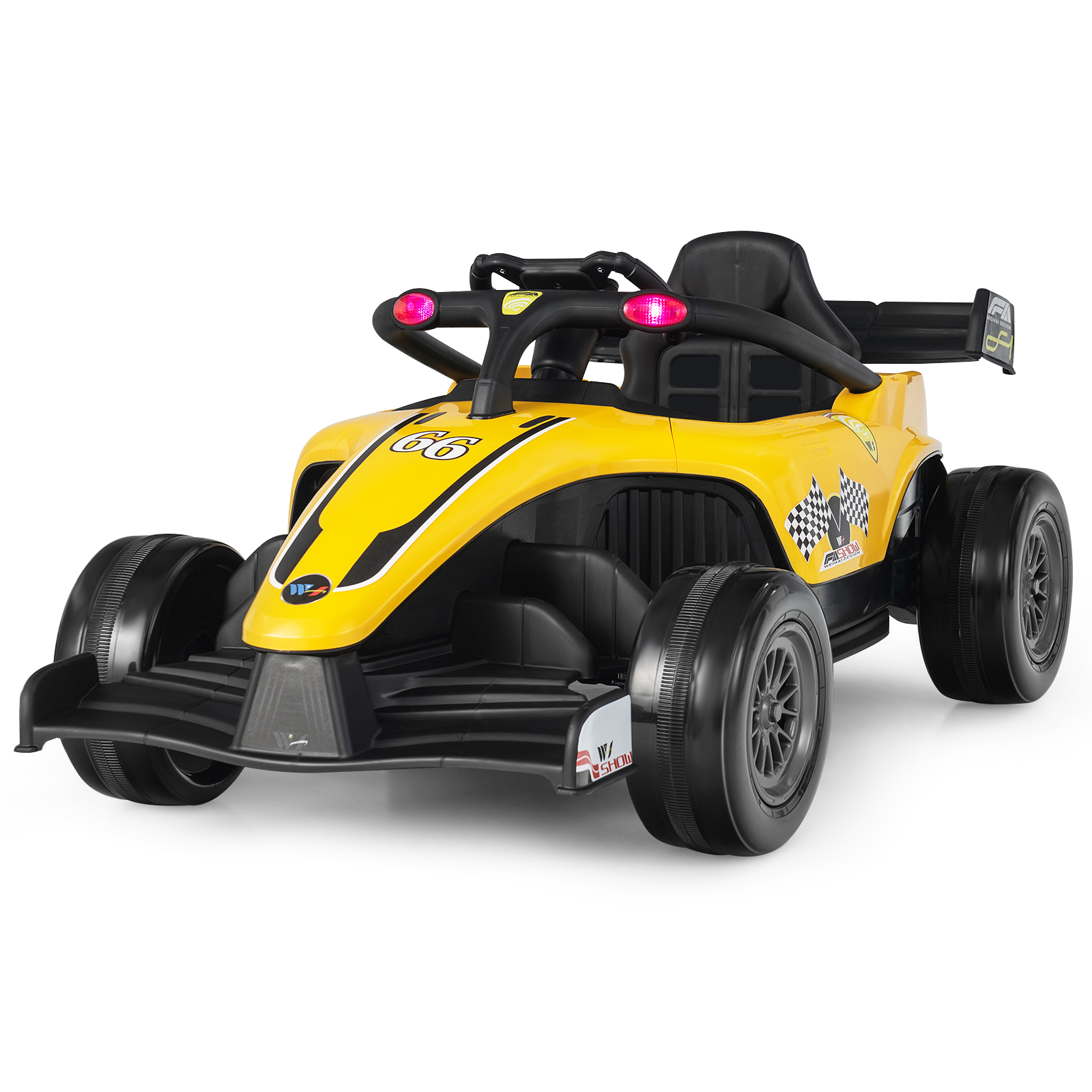 12V Kids Car Electric Racing Truck 2 Speeds Remote Control w/ MP3 & Lights
