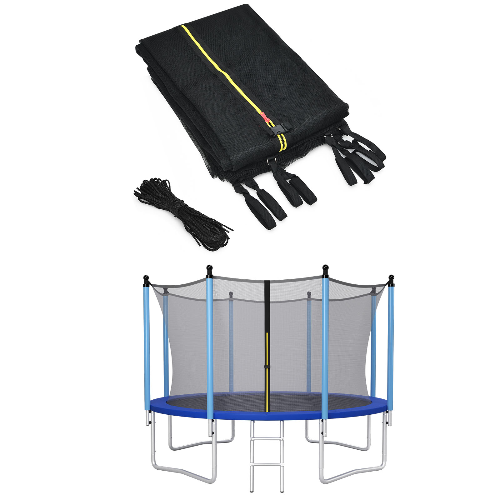 8FT High-Elastic PP Trampoline Mat Weather-Resistant