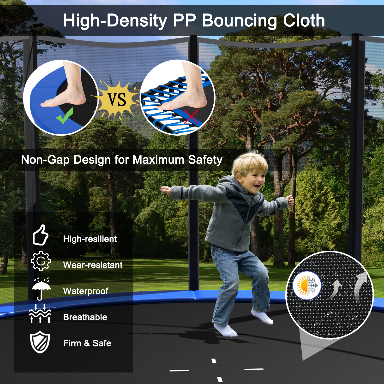 8/10/12/14/15/16FT Outdoor Trampoline Bounce Combo W/Safety Closure Net Ladder - Picture 25 of 58
