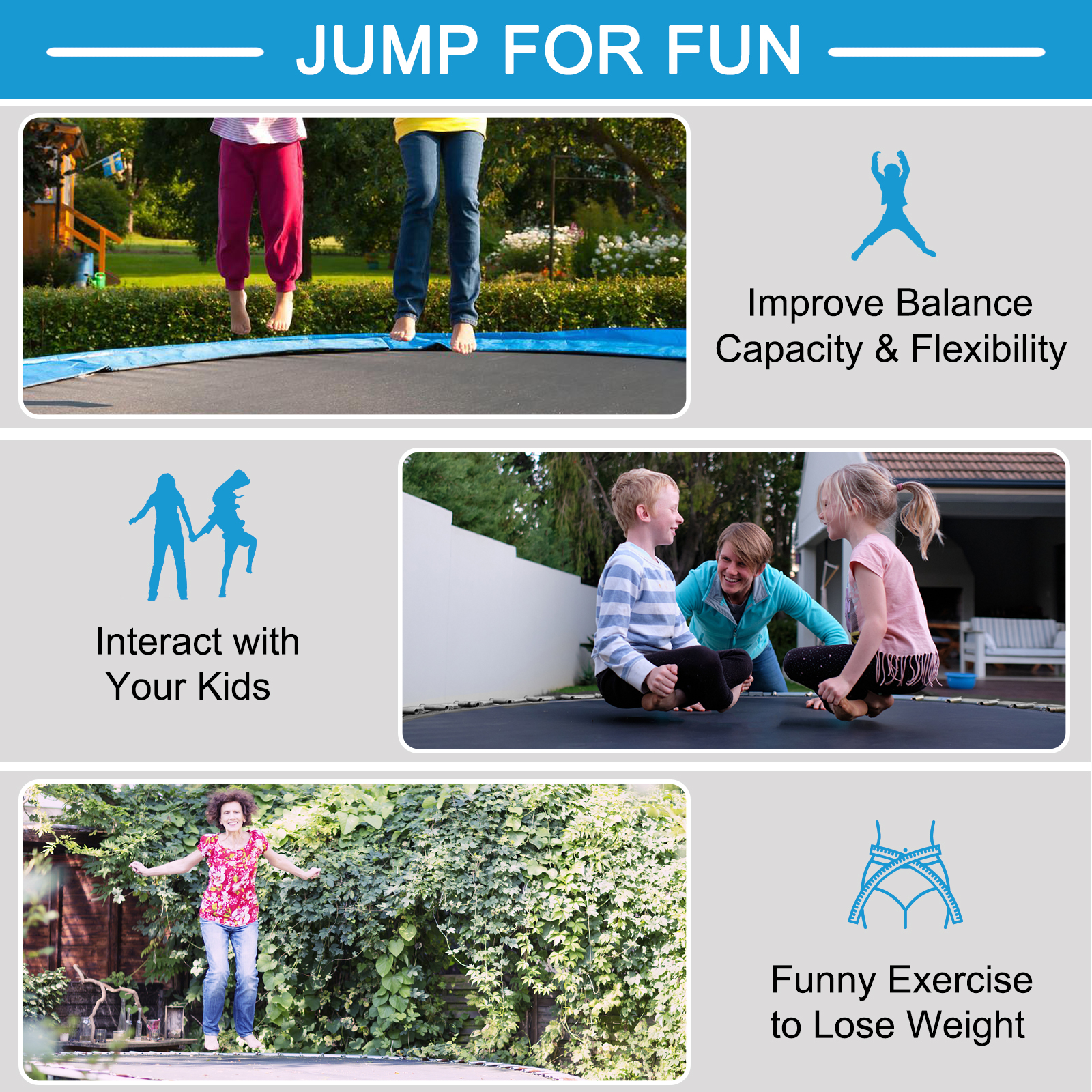 8/10/12/14/15/16FT Outdoor Trampoline Bounce Combo W/Safety Closure Net Ladder - Picture 29 of 58