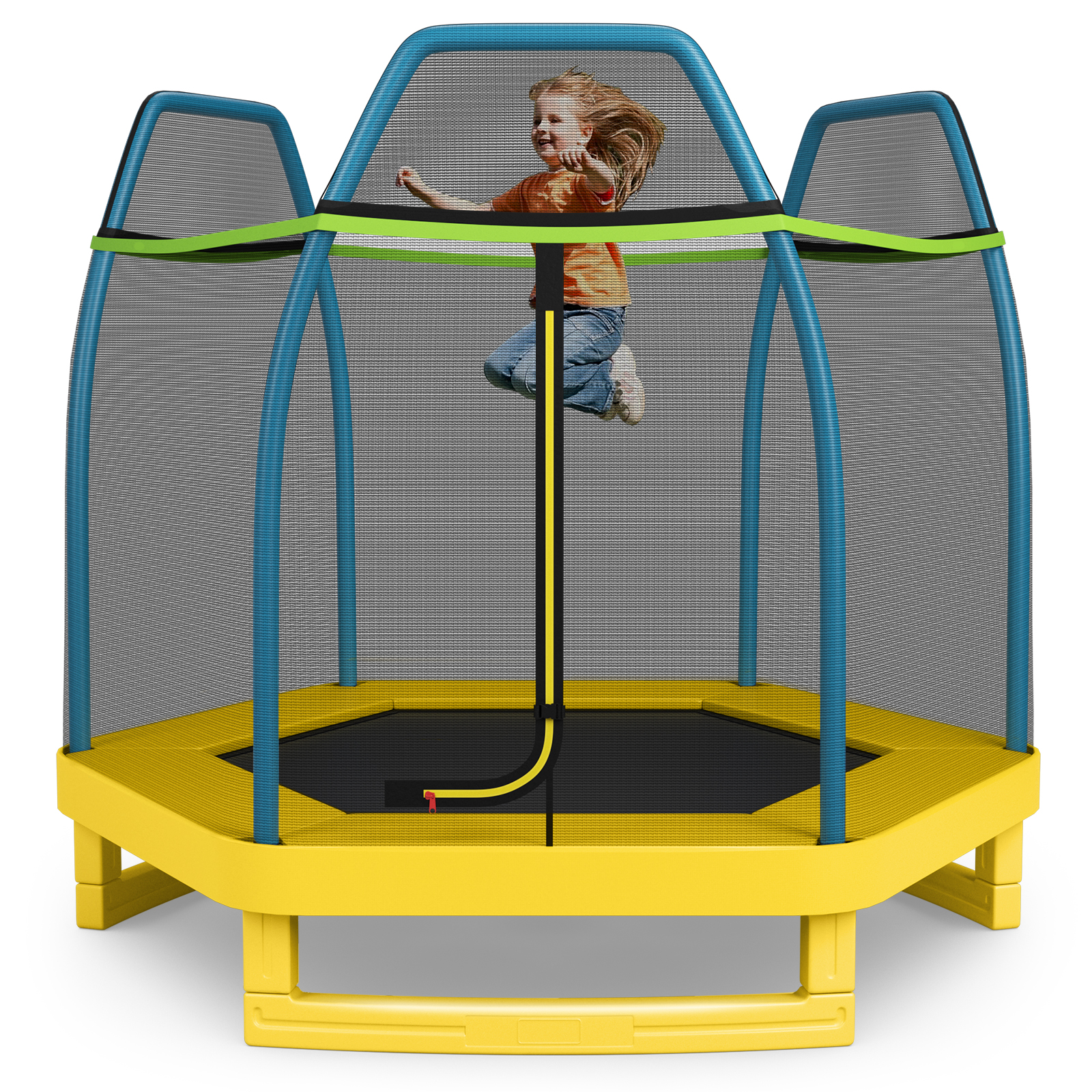 7FT Kids Trampoline Outdoor Indoor Recreational Bounce Jumper ASTM Approved