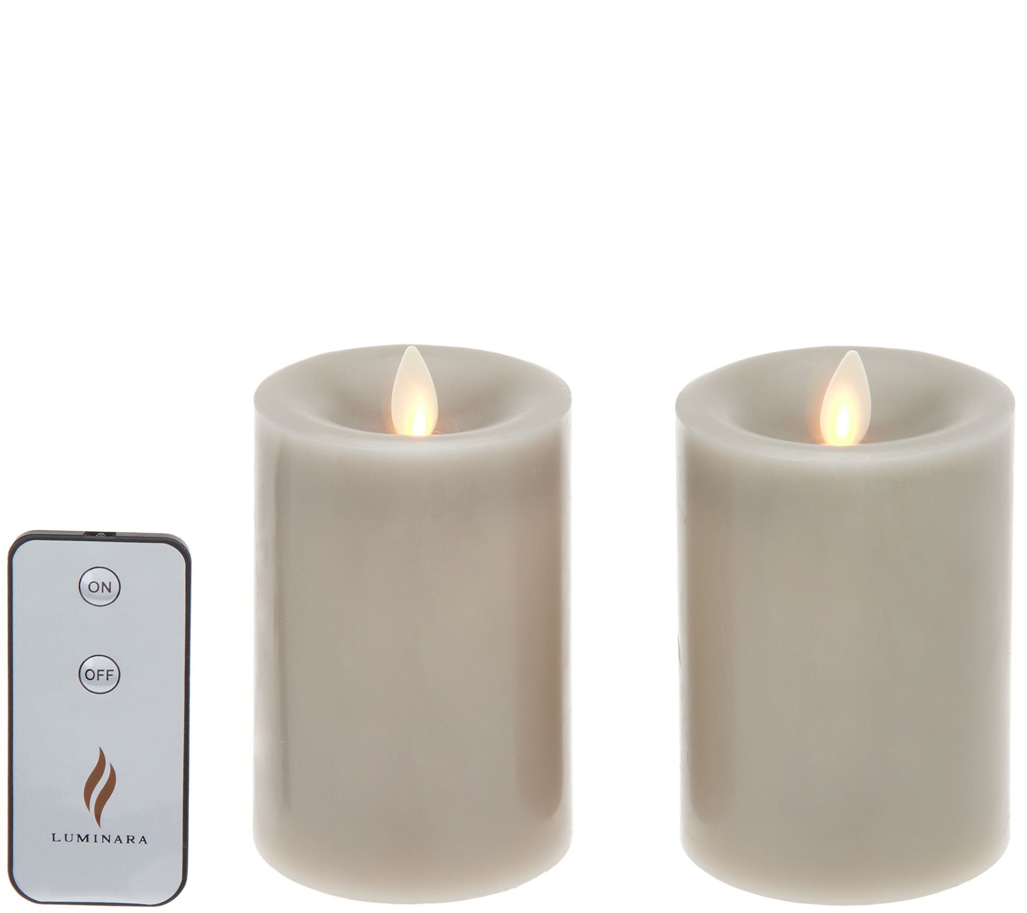 Décor Candles Home & Garden Set of Three White Luminara Martha Stewart