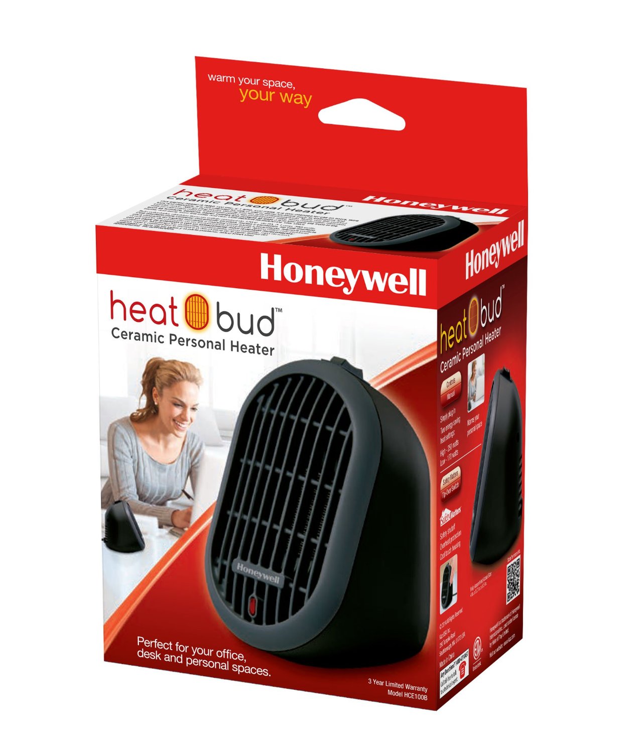 Honeywell HeatBud Ceramic Heater Black eBay