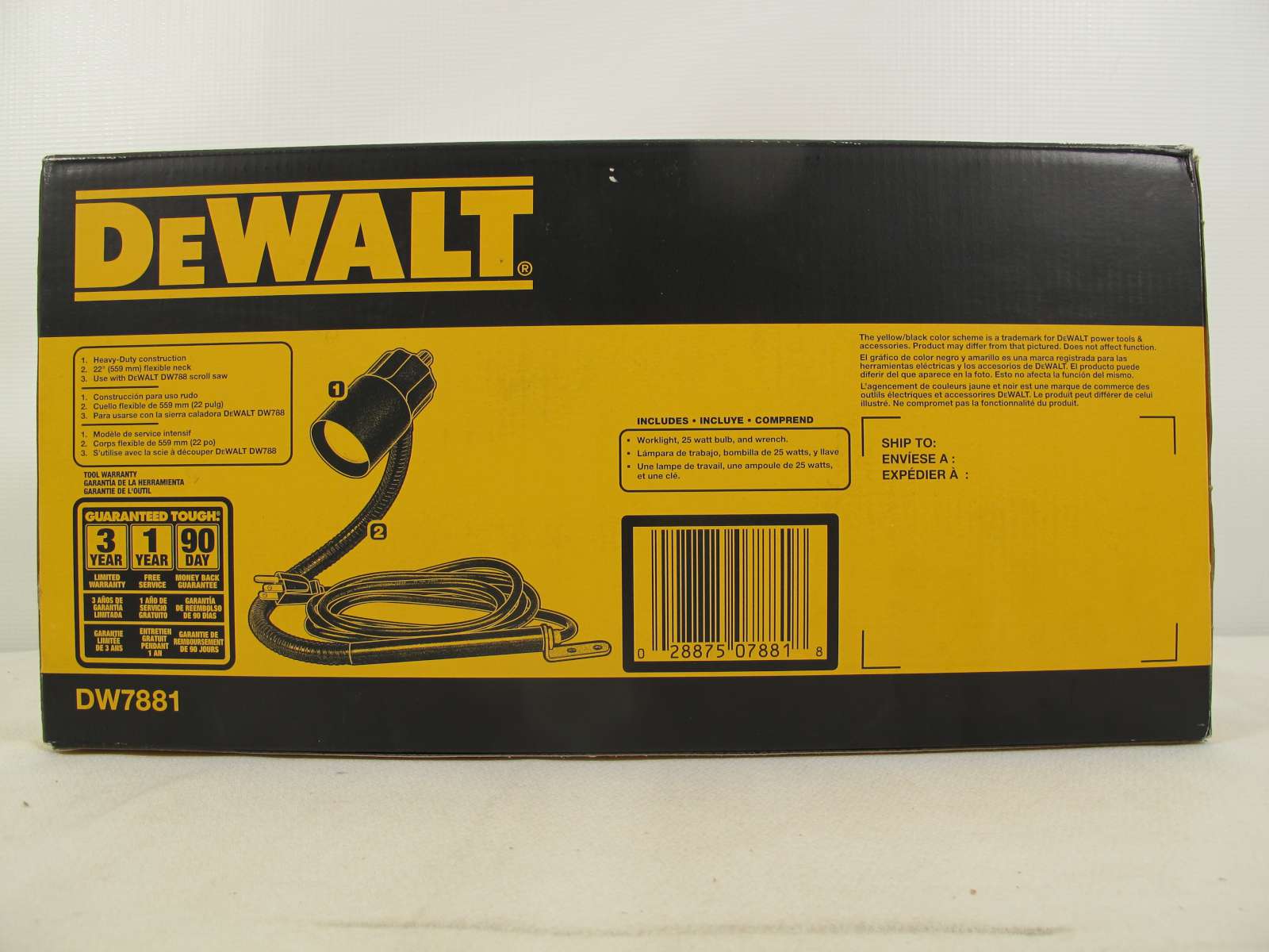 DeWalt DW7881 Flexible Neck Work Light for Scroll Saw DW788 eBay