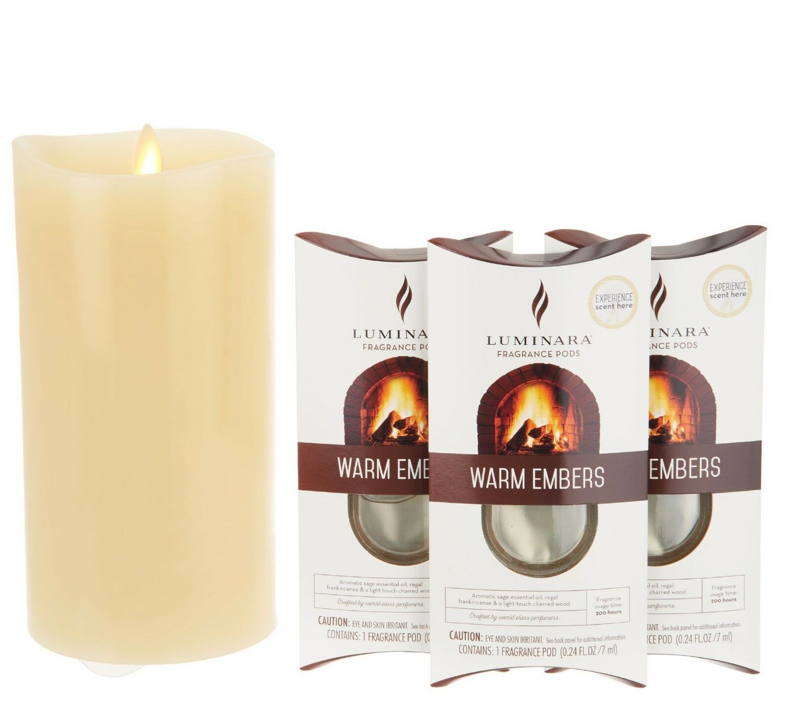 Luminara 7 inch Flameless Candle with Choice of Scent Cartridge