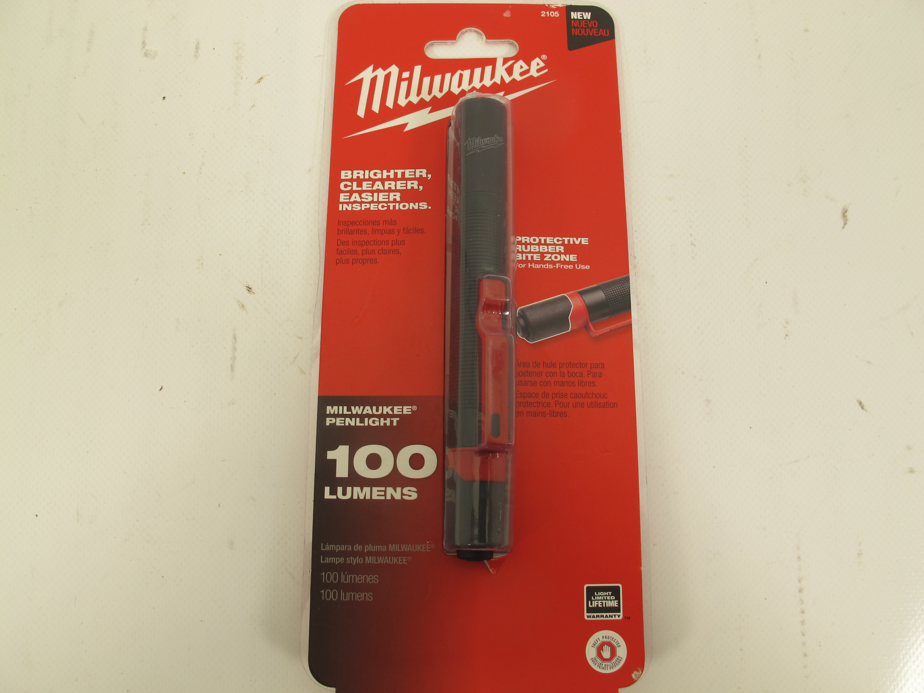 Milwaukee High Definition Aluminum Inspection Flashlight w// Pocket Clip #2105