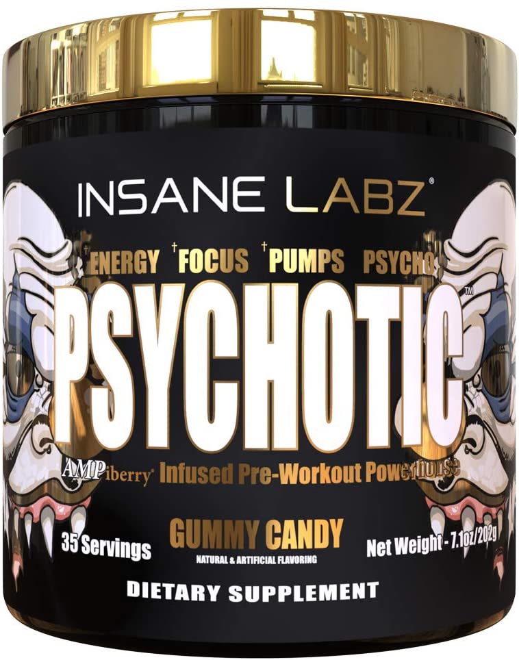 INSANE LABZ PSYCHOTIC GOLD 35 SERVINGS (GUMMY CANDY) Preworkout Drink