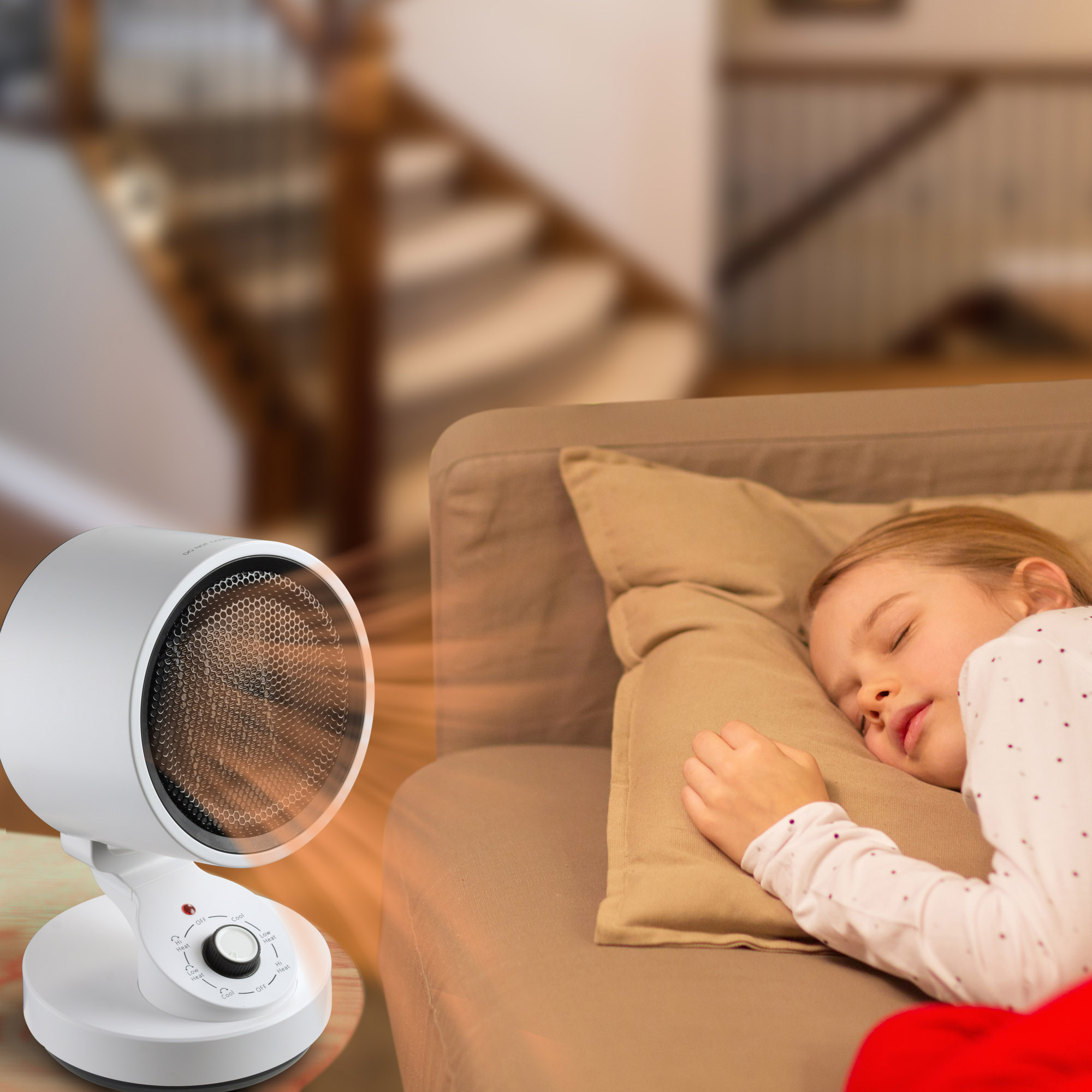 Portable Space Heater Electric Heater Fan Oscillating for Home 1000W 1500W  | eBay