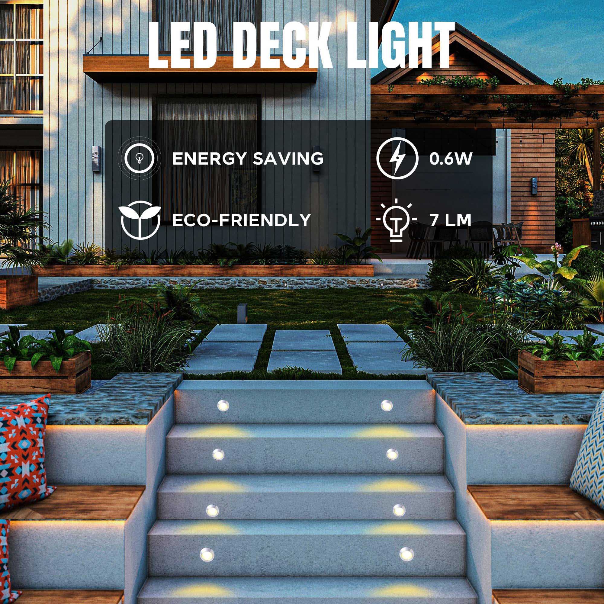 LED Deck Step Lights Pathway Stair Path Lamp Waterproof Outdoor Low Voltage - Picture 16 of 20
