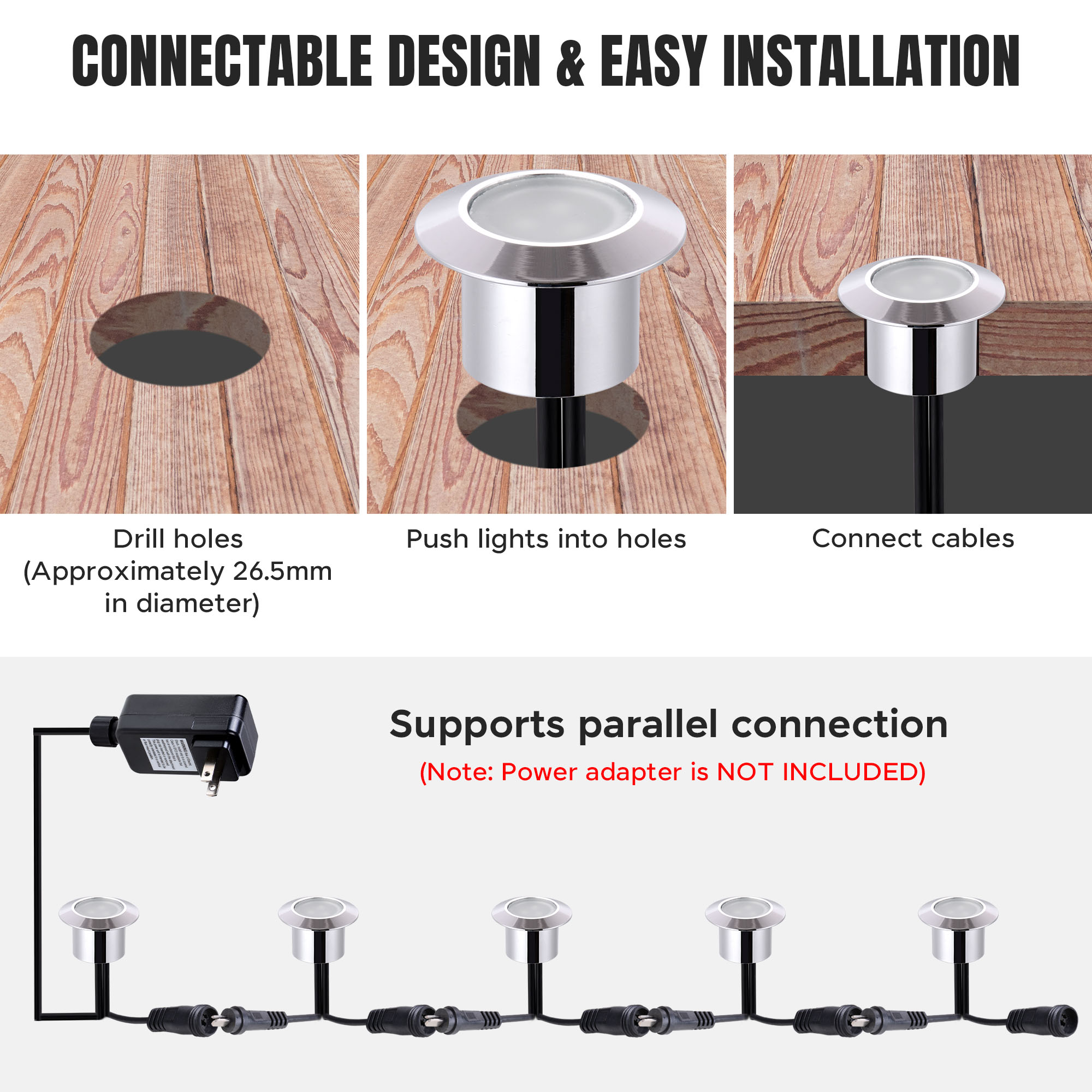 LED Deck Step Lights Pathway Stair Path Lamp Waterproof Outdoor Low Voltage - Picture 9 of 20