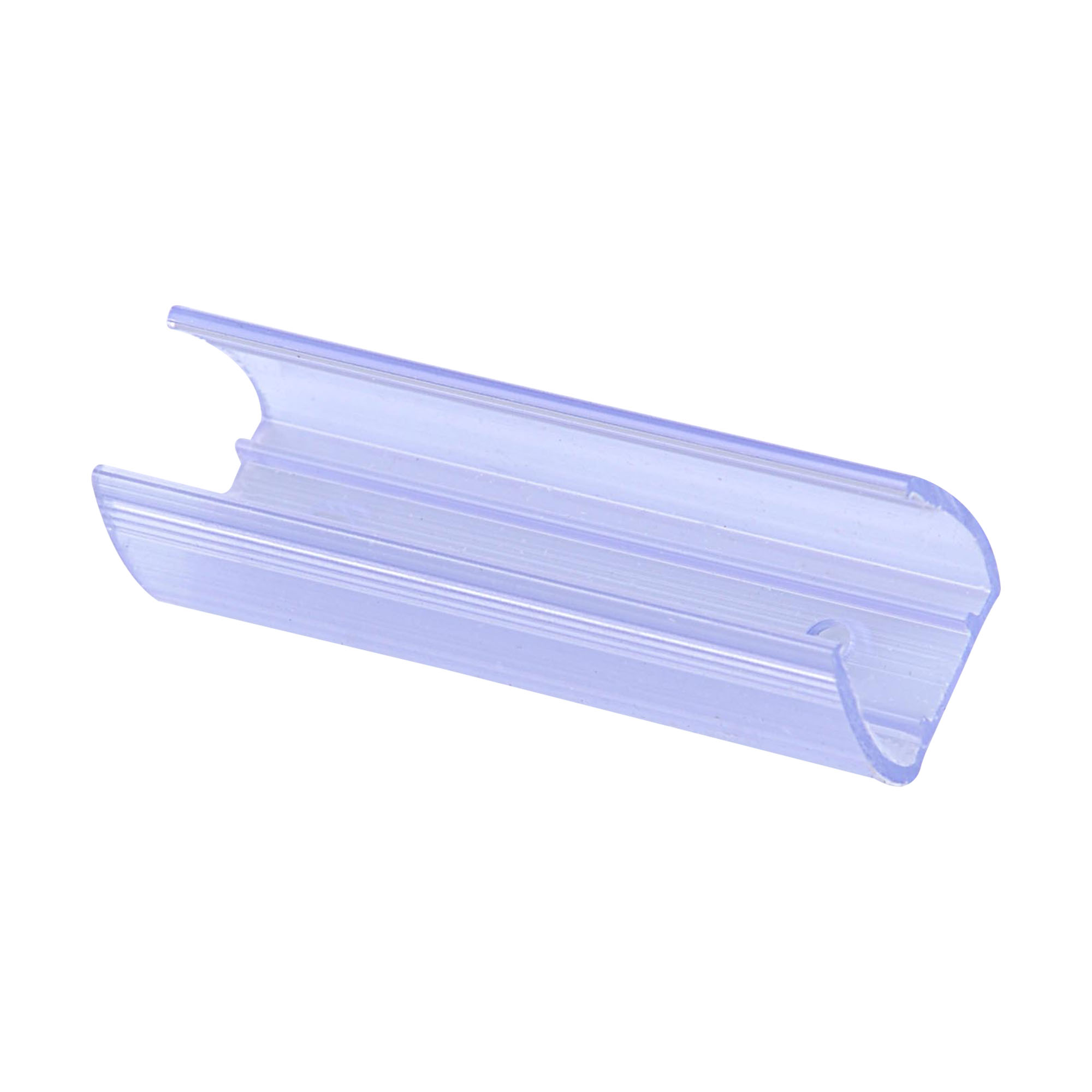 10-Pack Clear PVC Mounting Channels For LED Neon Flex Strip Lights - 39.4" Long, Fits 9/16" Strips (Lights NOT Included)
