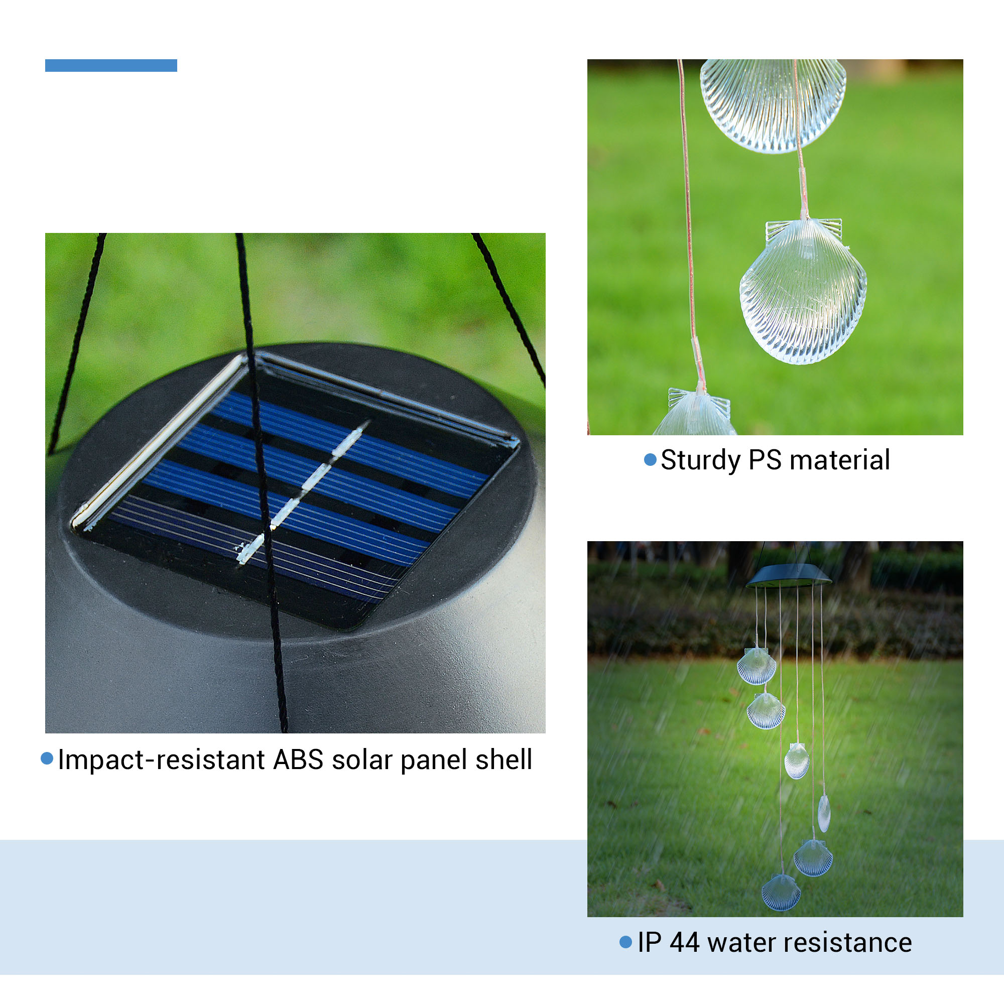 Solar Power Farbwechsel LED Windspiel Licht Hof Haus Garten Dekor Lampe USA - Bild 15 von 20