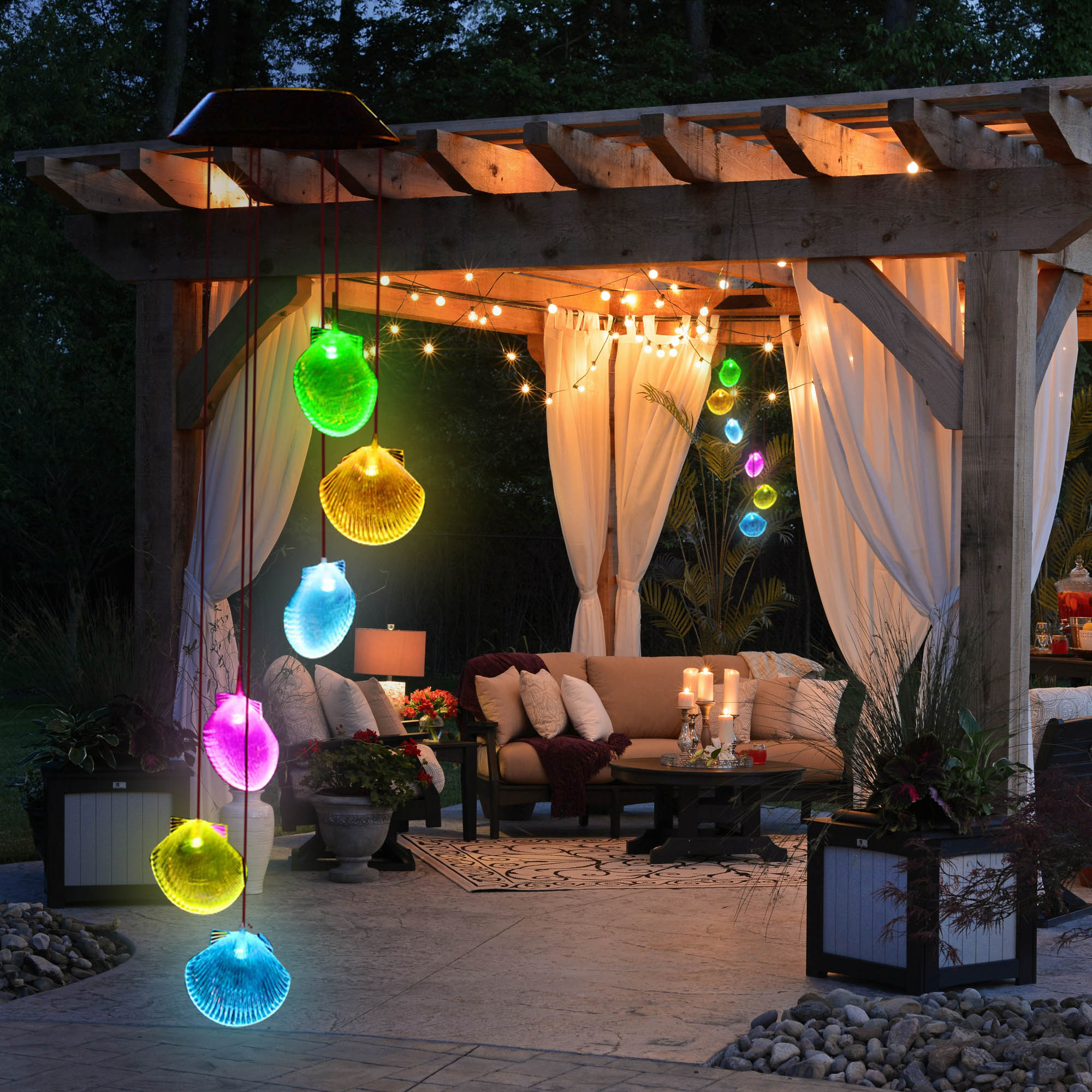 Solar Power Farbwechsel LED Windspiel Licht Hof Haus Garten Dekor Lampe USA - Bild 11 von 20