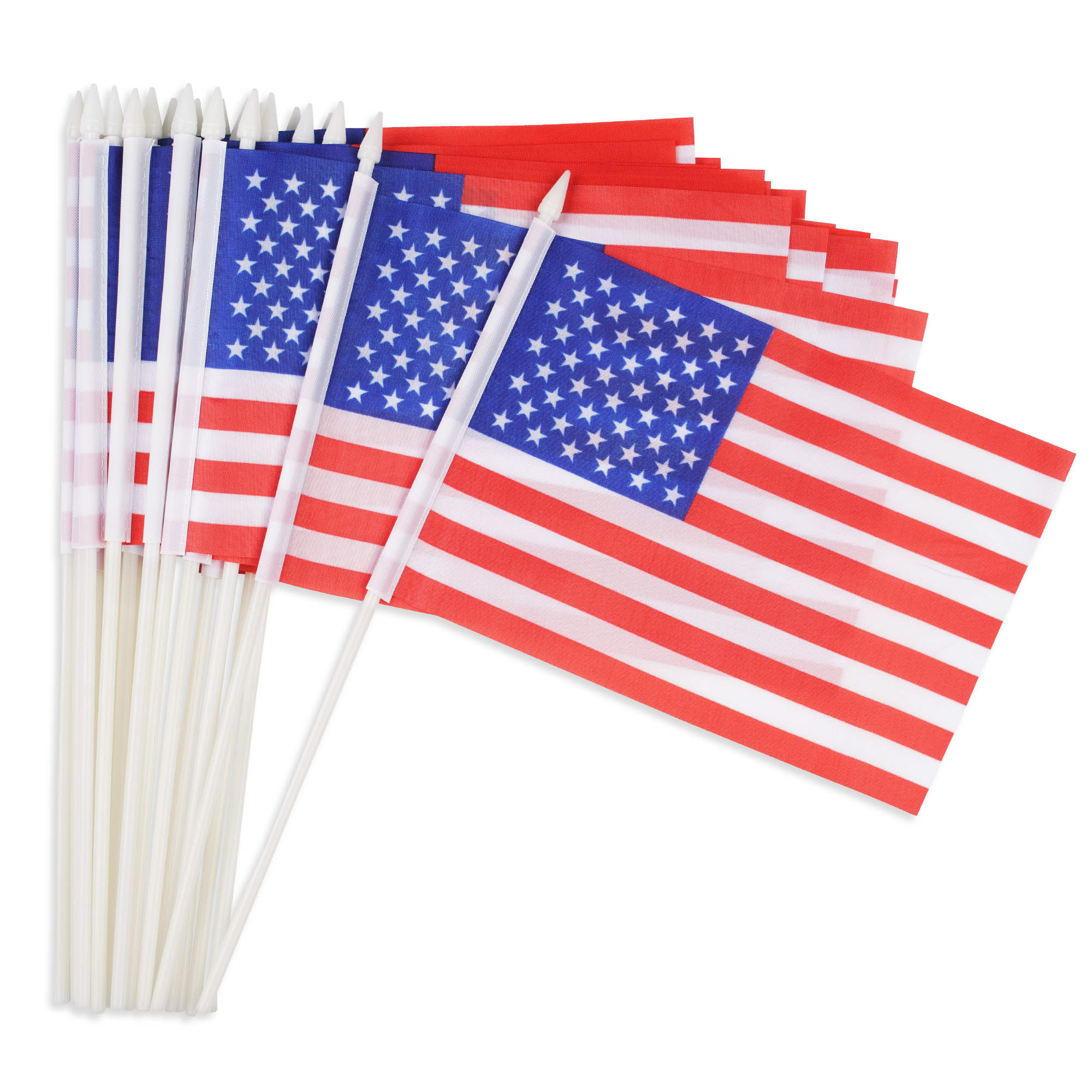 5"x8" American Stick Flag Handheld Mini US Independence Day Decoration 12/24 Pcs - Picture 7 of 11