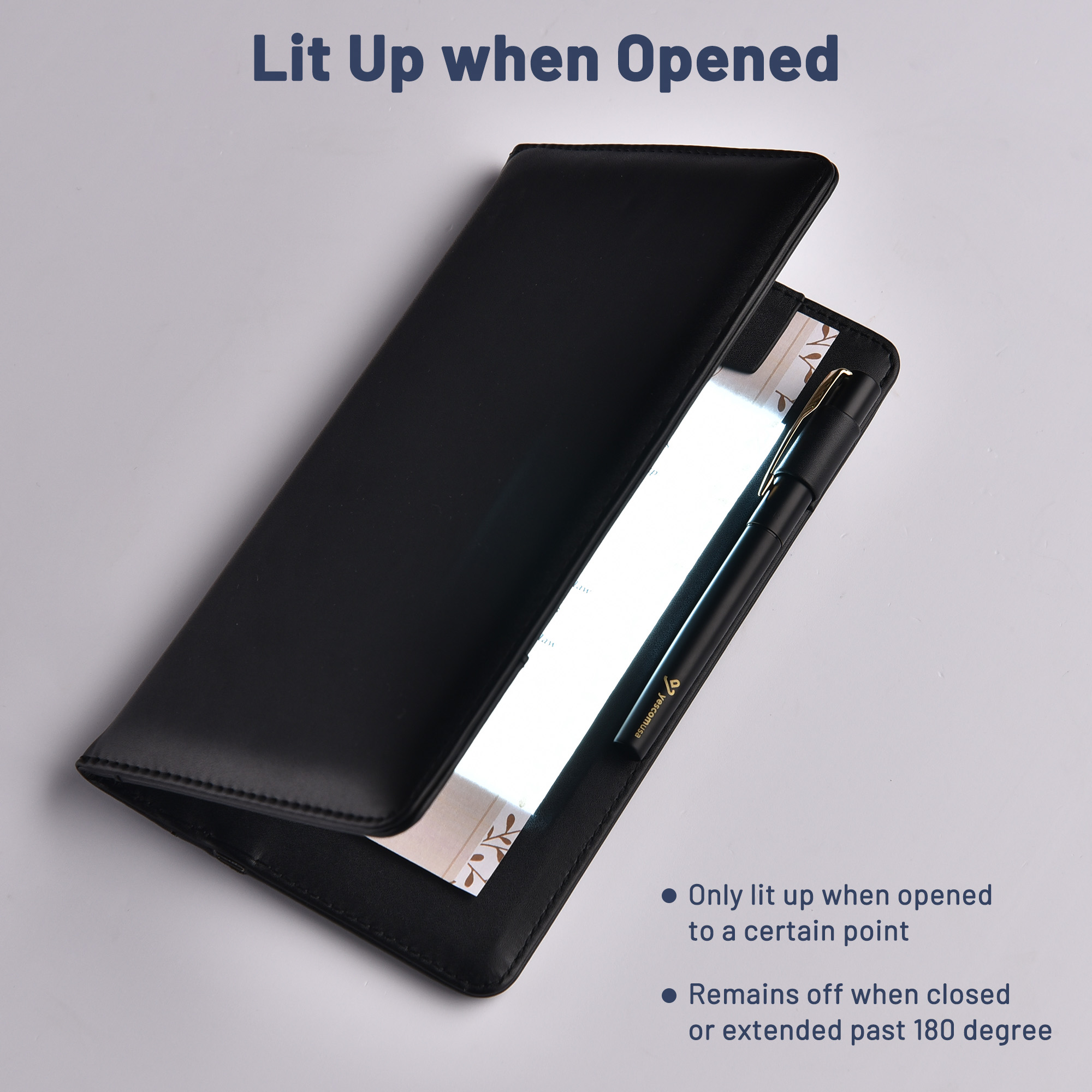 4 Pcs LED Backlit Menu Cover Presenter Magnetic Clamp Receipts Bill Holder Bar