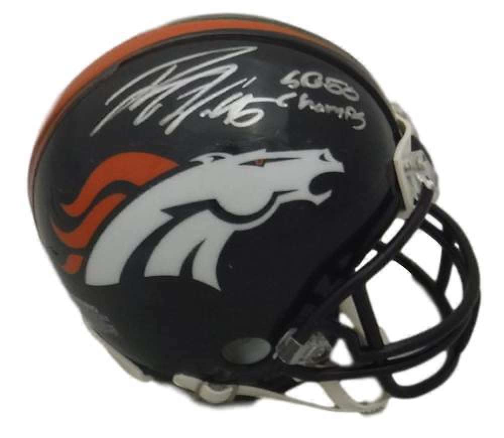 Derek Signed Wolfe Autographed Denver Possha Broncos Mini Helmet
