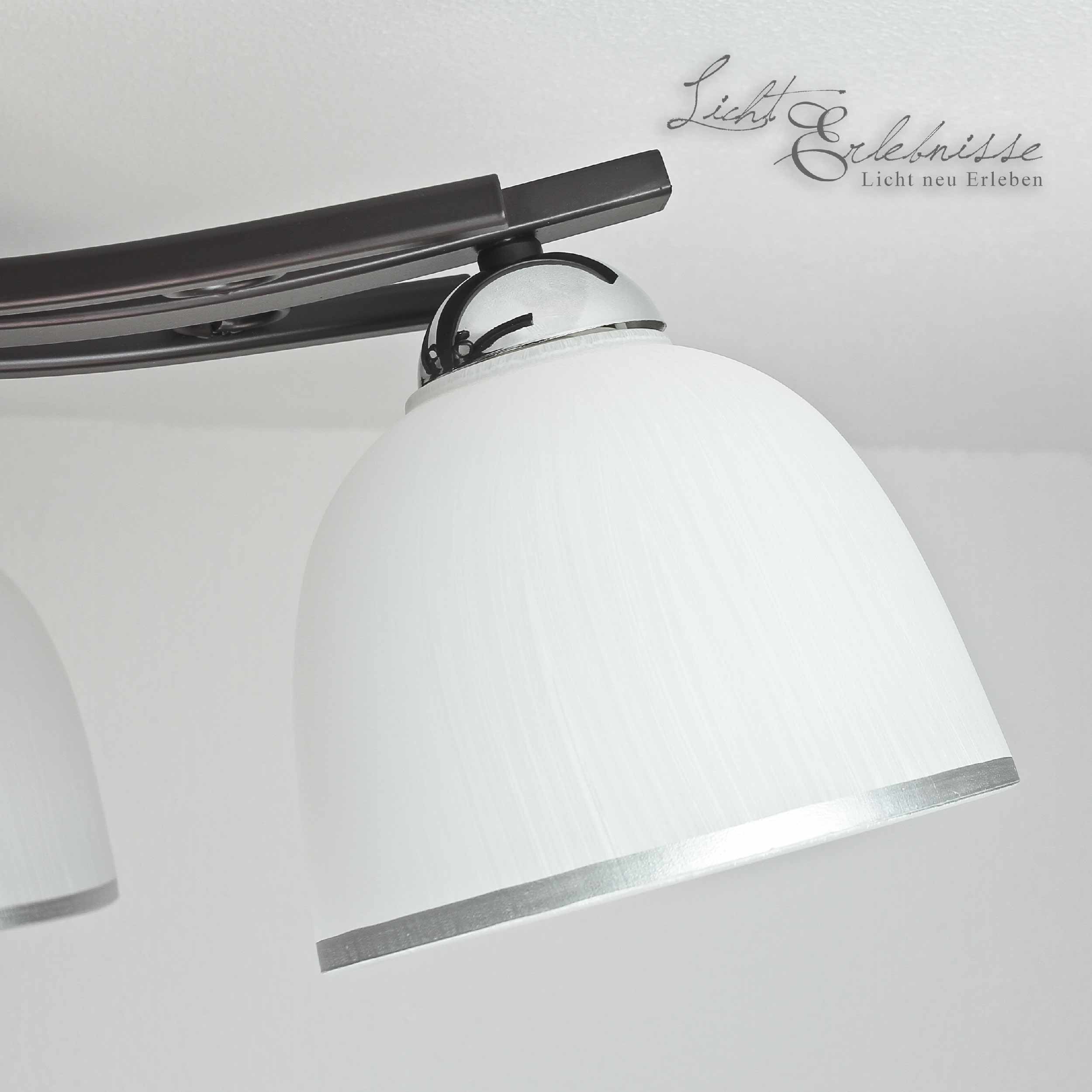 Deckenleuchte Landhaus schwarz weiß 5x E27 Ø76cm Lampe Decke Wohnzimmer