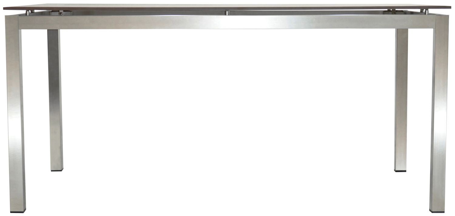 Moderner Outdoor Esstisch Edelstahl L:158cm wetterfest BAY Tisch Garten