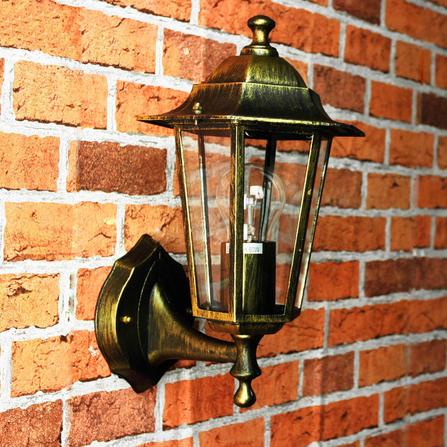 Rustikale Wand Außenleuchte Gold Antik IP44 Wandlampen Außenbeleuchtung