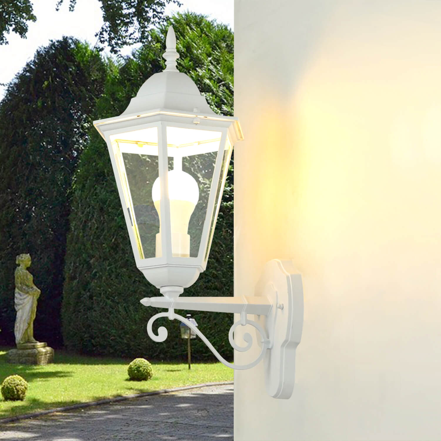 Wandlampe außen Antik Rustikal E27 Laterne Haus Garten Hof BRISTOL - Bild 20 von 34