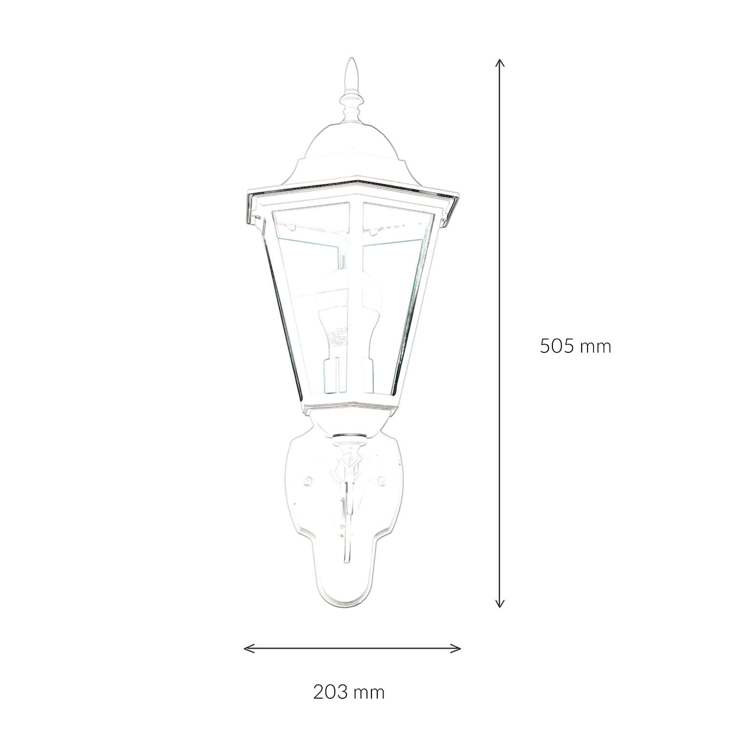 Wandlampe außen Antik Rustikal E27 Laterne Haus Garten Hof BRISTOL - Bild 26 von 34
