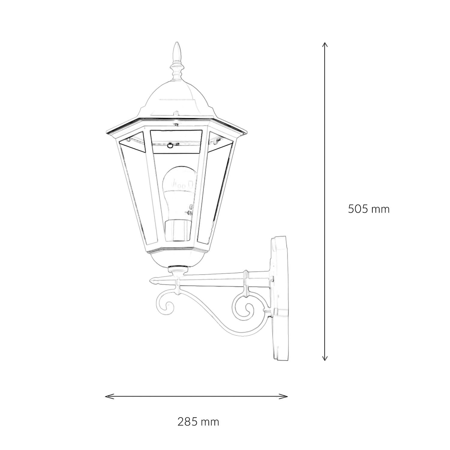 Wandlampe außen Antik Rustikal E27 Laterne Haus Garten Hof BRISTOL - Bild 27 von 34