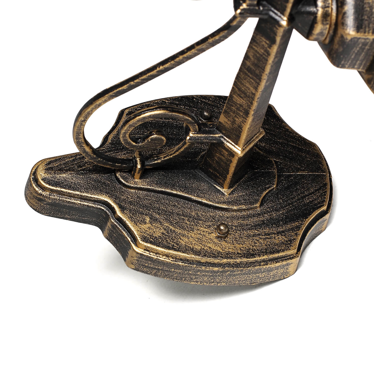 Rustikale Außen Wand Leuchte Gold Antik H:49cm E27 Laterne IP44 Weg