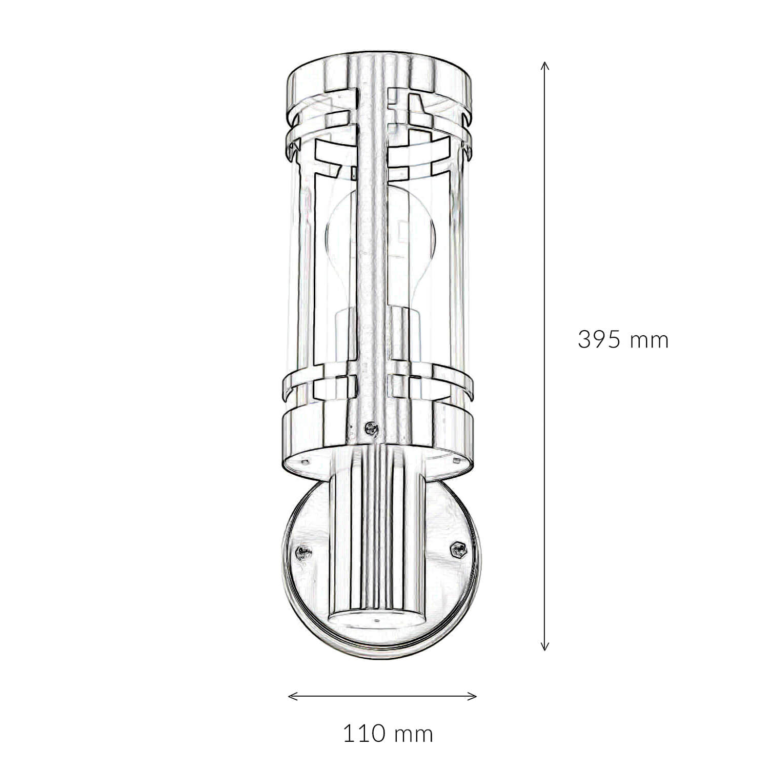 Gartenfreude Lanterne Acier Inoxydable Avec LED - Décoration Intérieur Extérieur 15x14x40 Cm