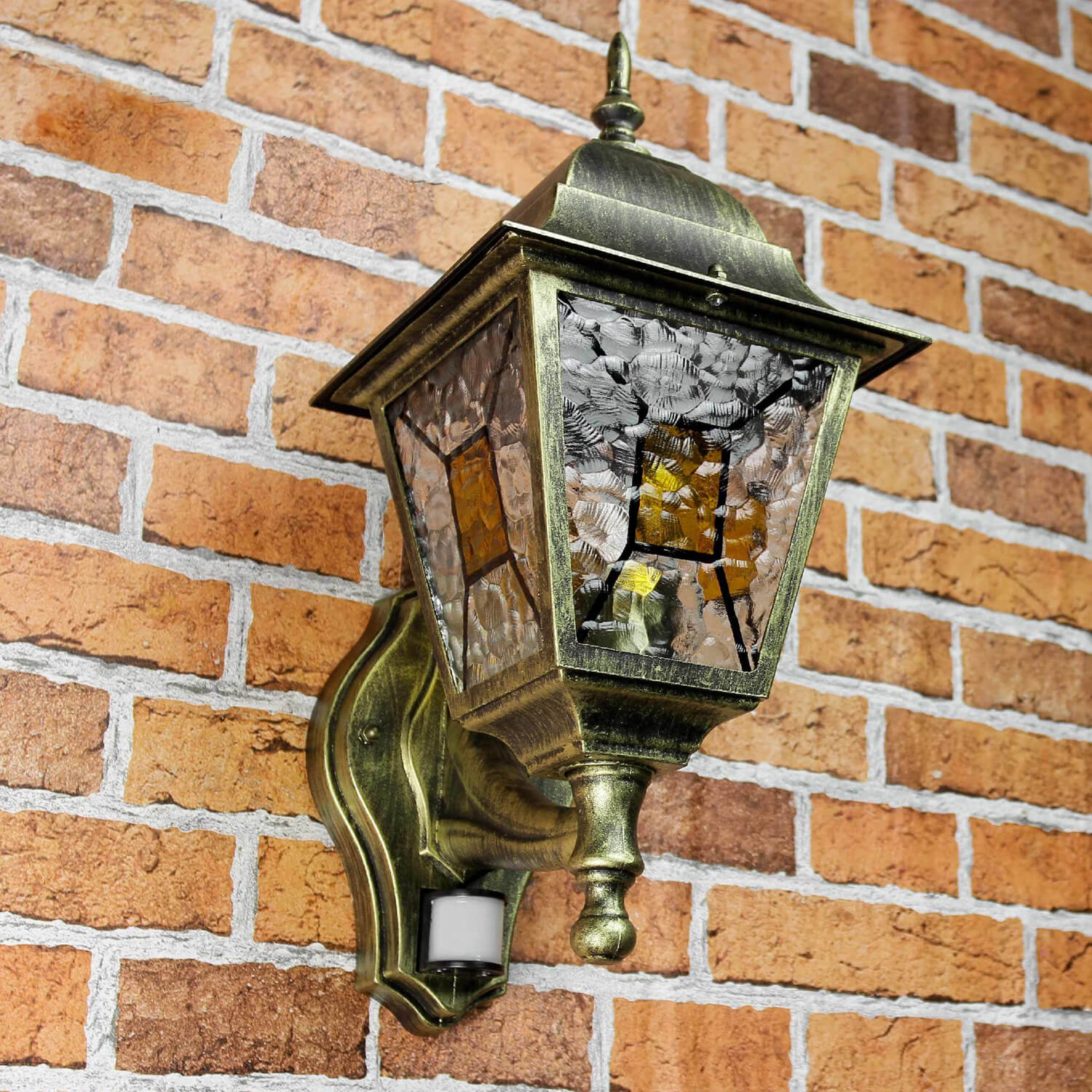 Antikfarbe XXL Außenleuchte Wandlampe mit Bewegungsmelder Sensor