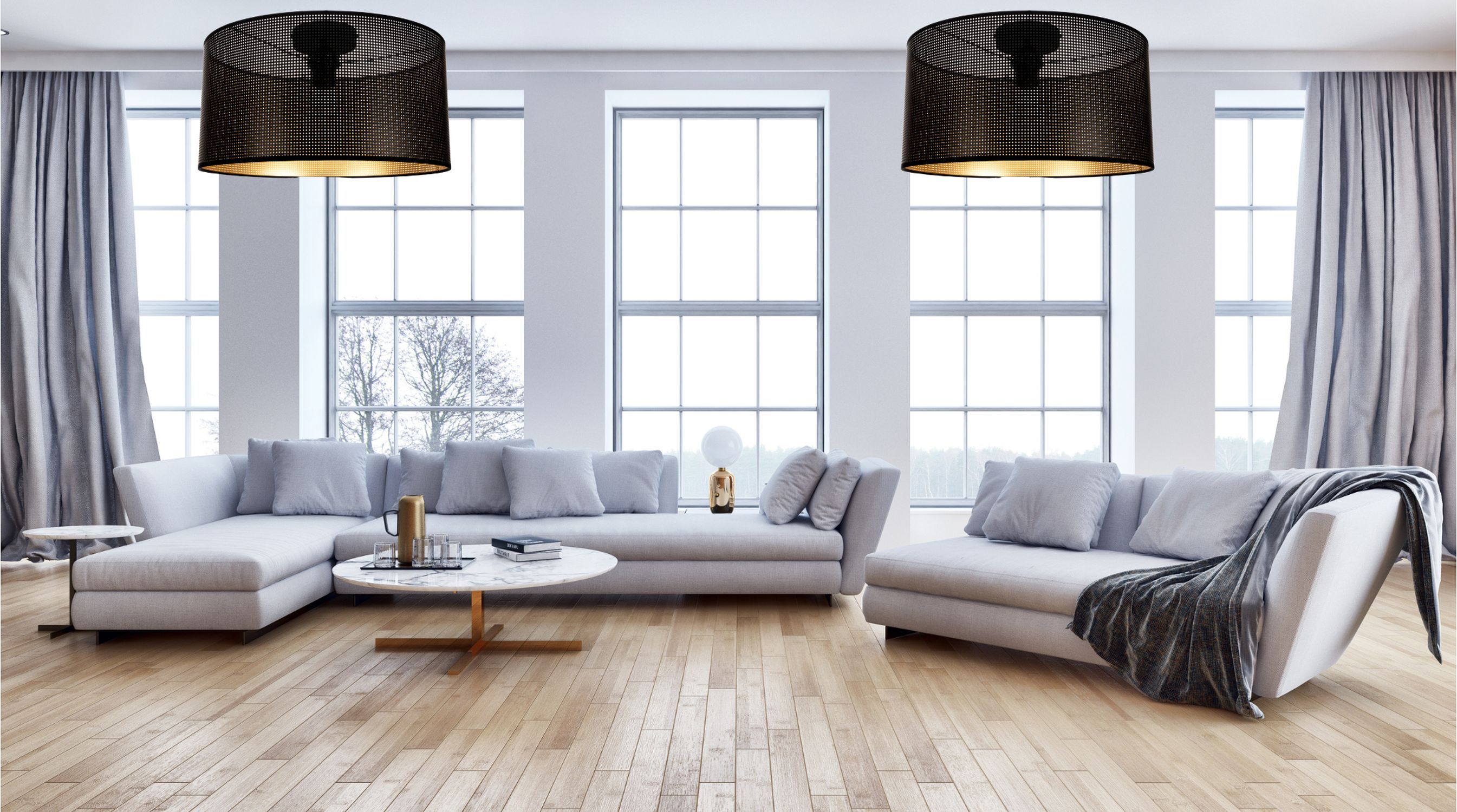 Deckenleuchte Cocina Desván Metal Negro Oro Ø40 CM E27 Elegante Lámpara de Techo - Imagen 6 de 6