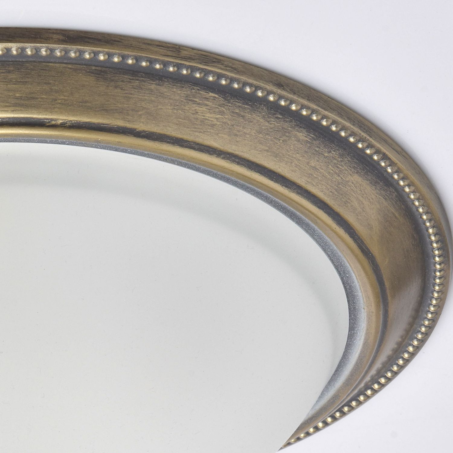 Kunstvolle Deckenleuchte in Bronze Antik mit Glas Schirm Ø38cm