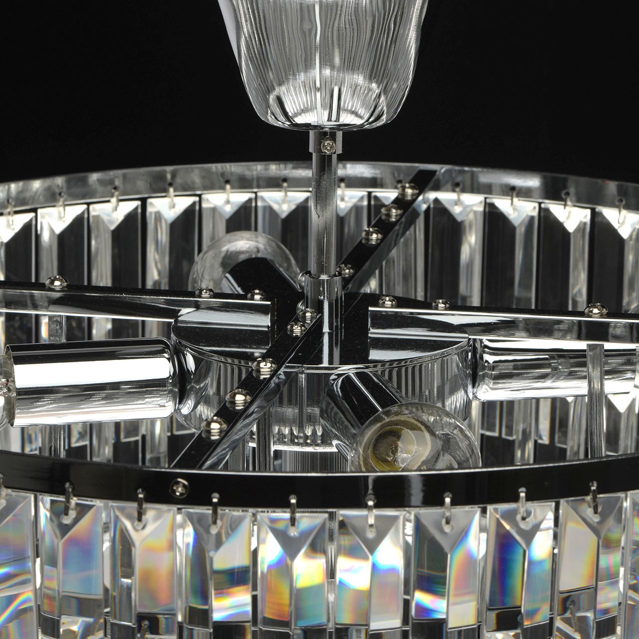 Deckenleuchte Kristall rund Wohnzimmer Jugendstil Art Déco Deckenlampe