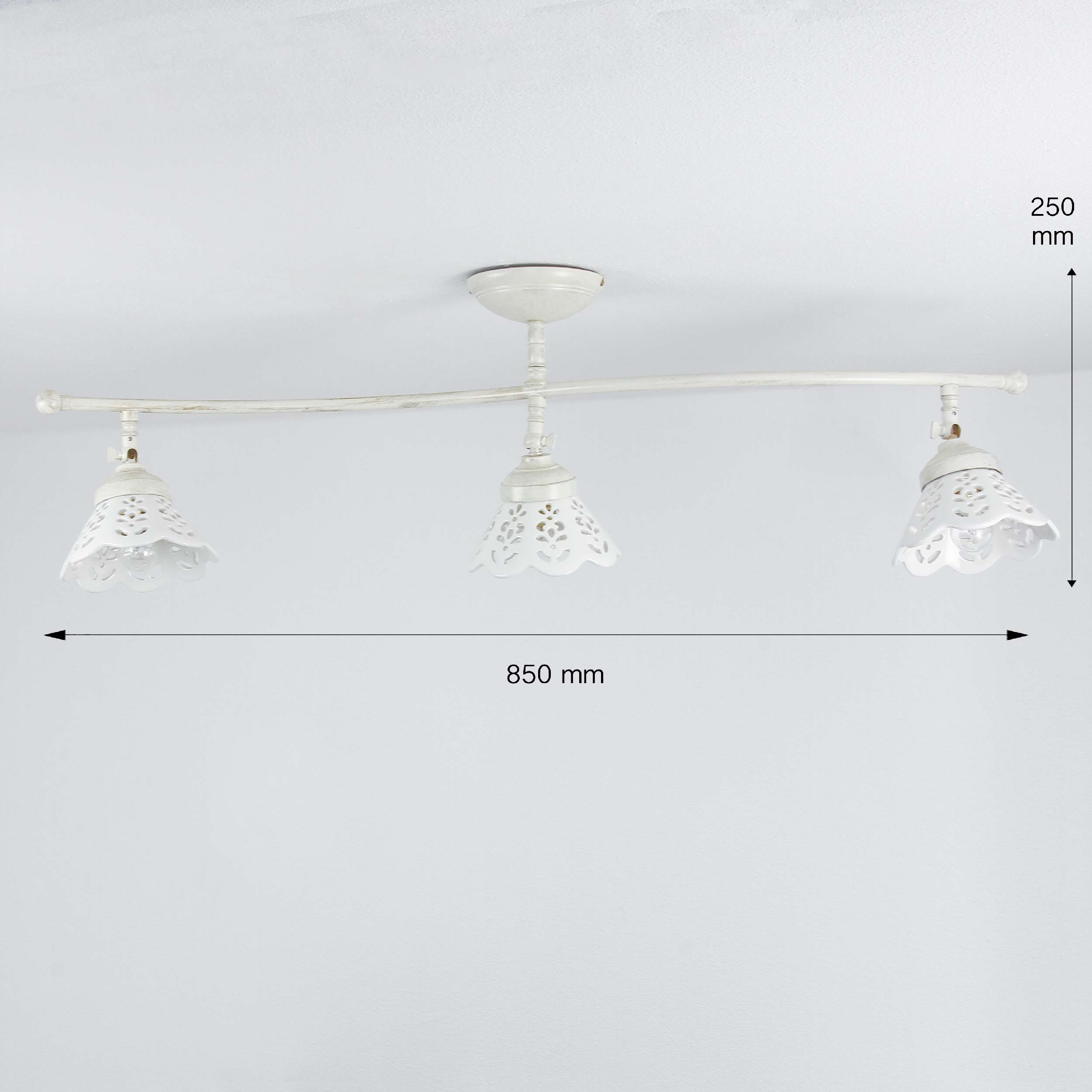 Elegante Deckenleuchte Im Shabby Chic Landhausstil 3fl Strahler Spot