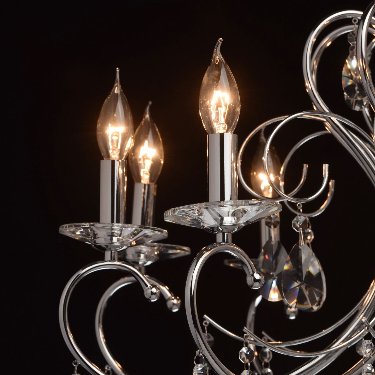 Kristall Kronleuchter in Chrom Esstisch Wohnzimmer Klassisch BEMERE